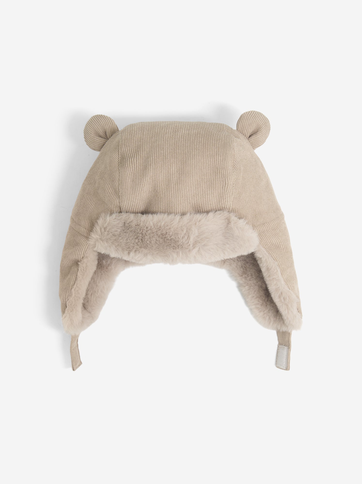 Chapka doublée avec oreilles fantaisies sur le dessus - Beige (GJP40_2)