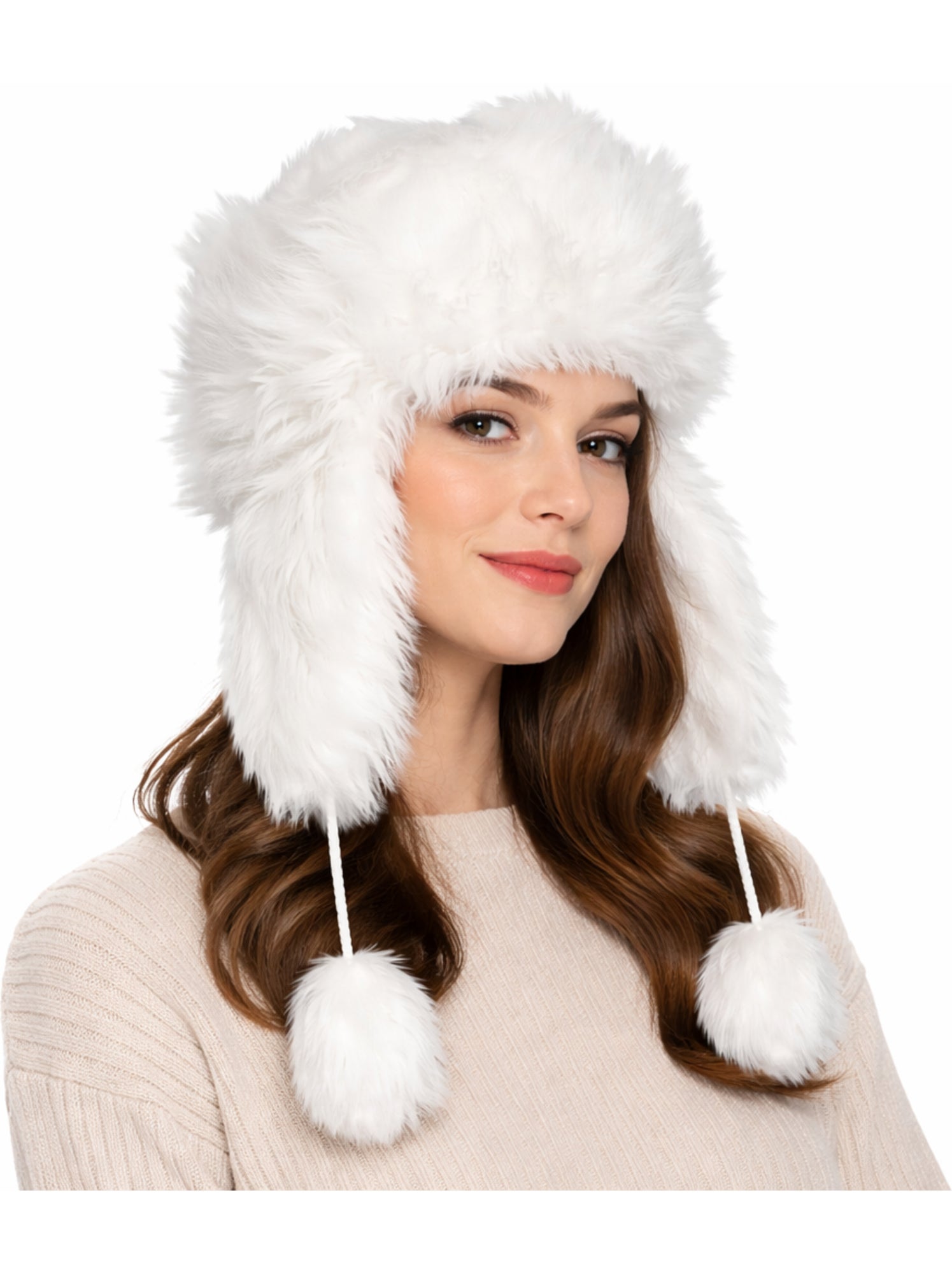 Chapka yeti - Blanc