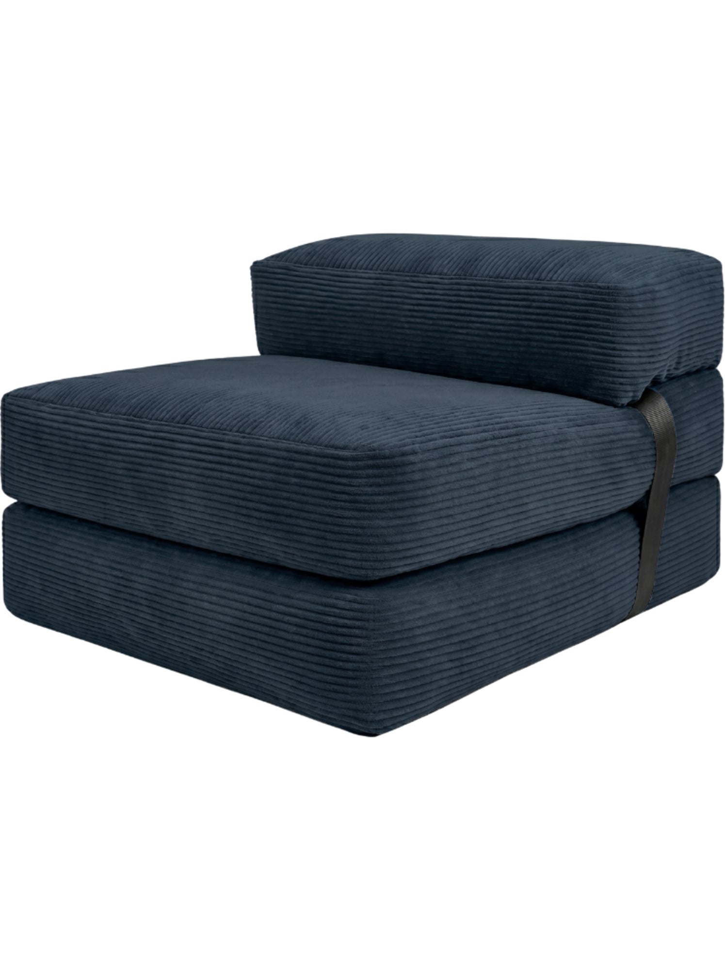 Chauffeuse déhoussable 70x190 cm gris foncé - Bleu foncé