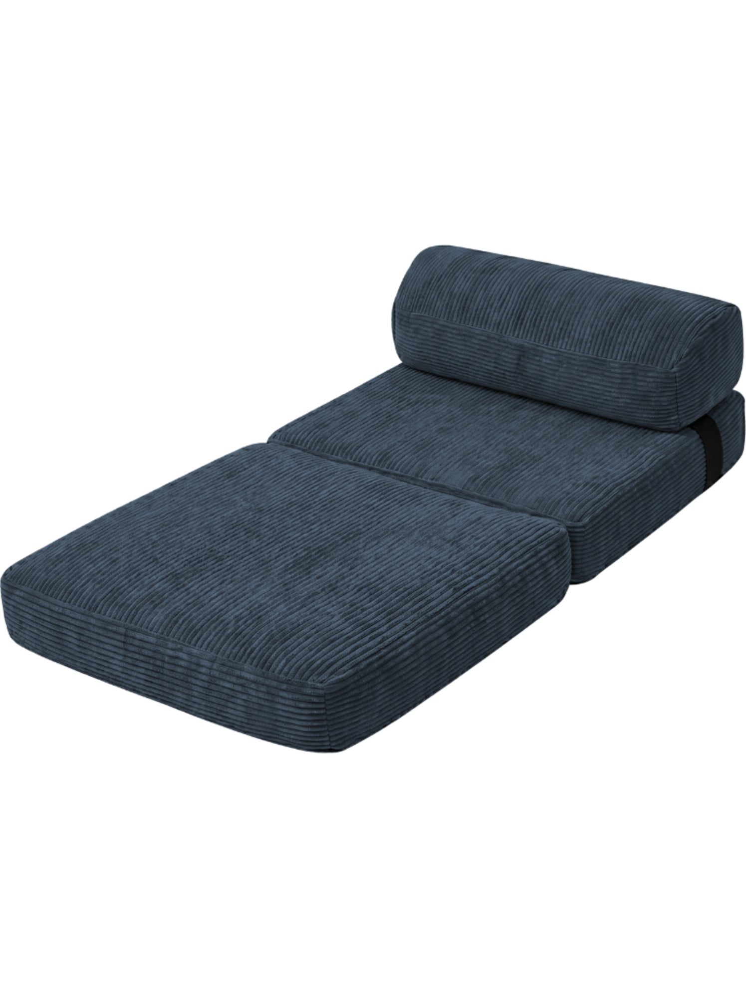 Chauffeuse déhoussable 70x190 cm gris foncé - Bleu foncé