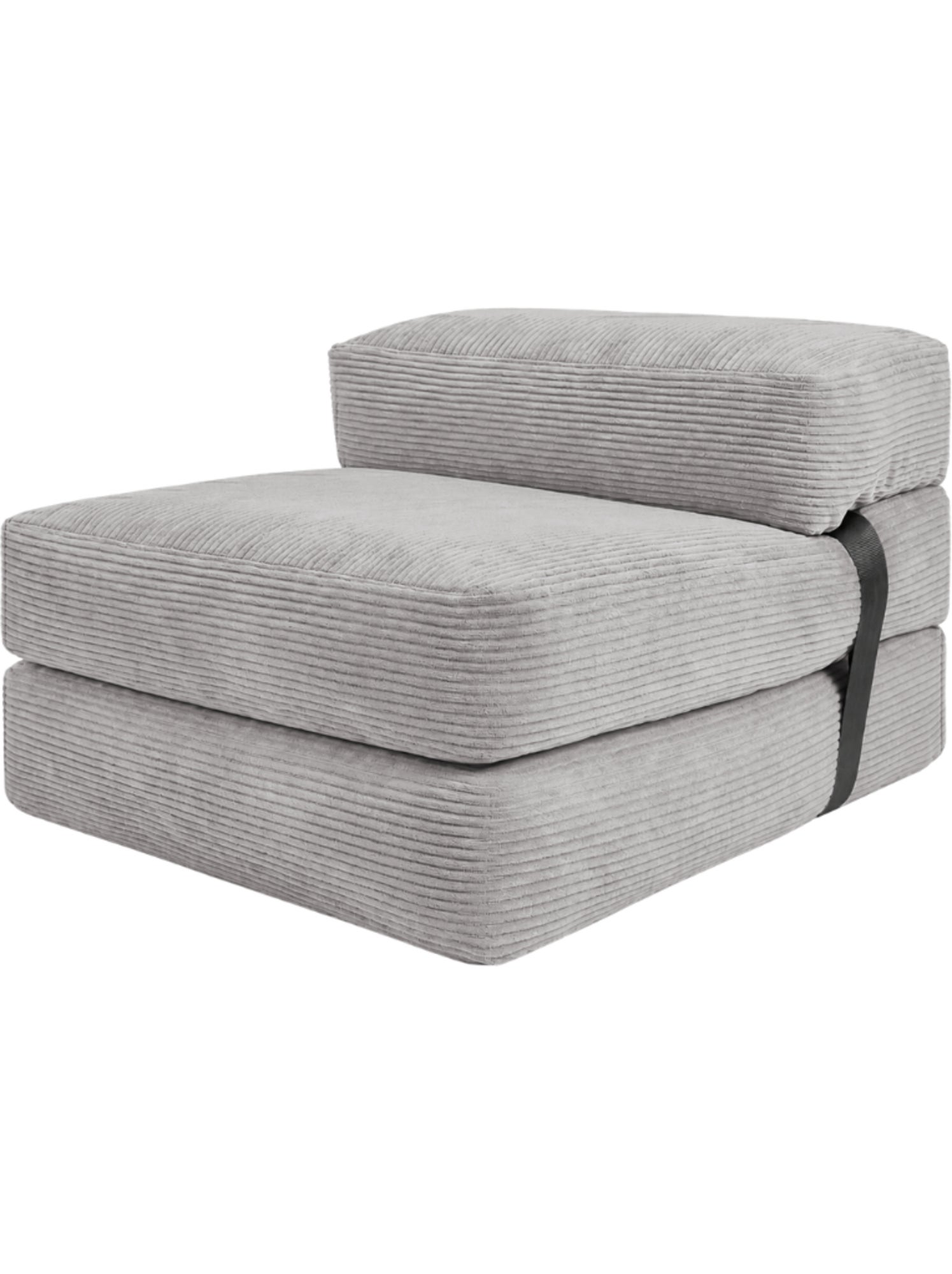 Chauffeuse déhoussable 70x190 cm gris foncé - Gris clair