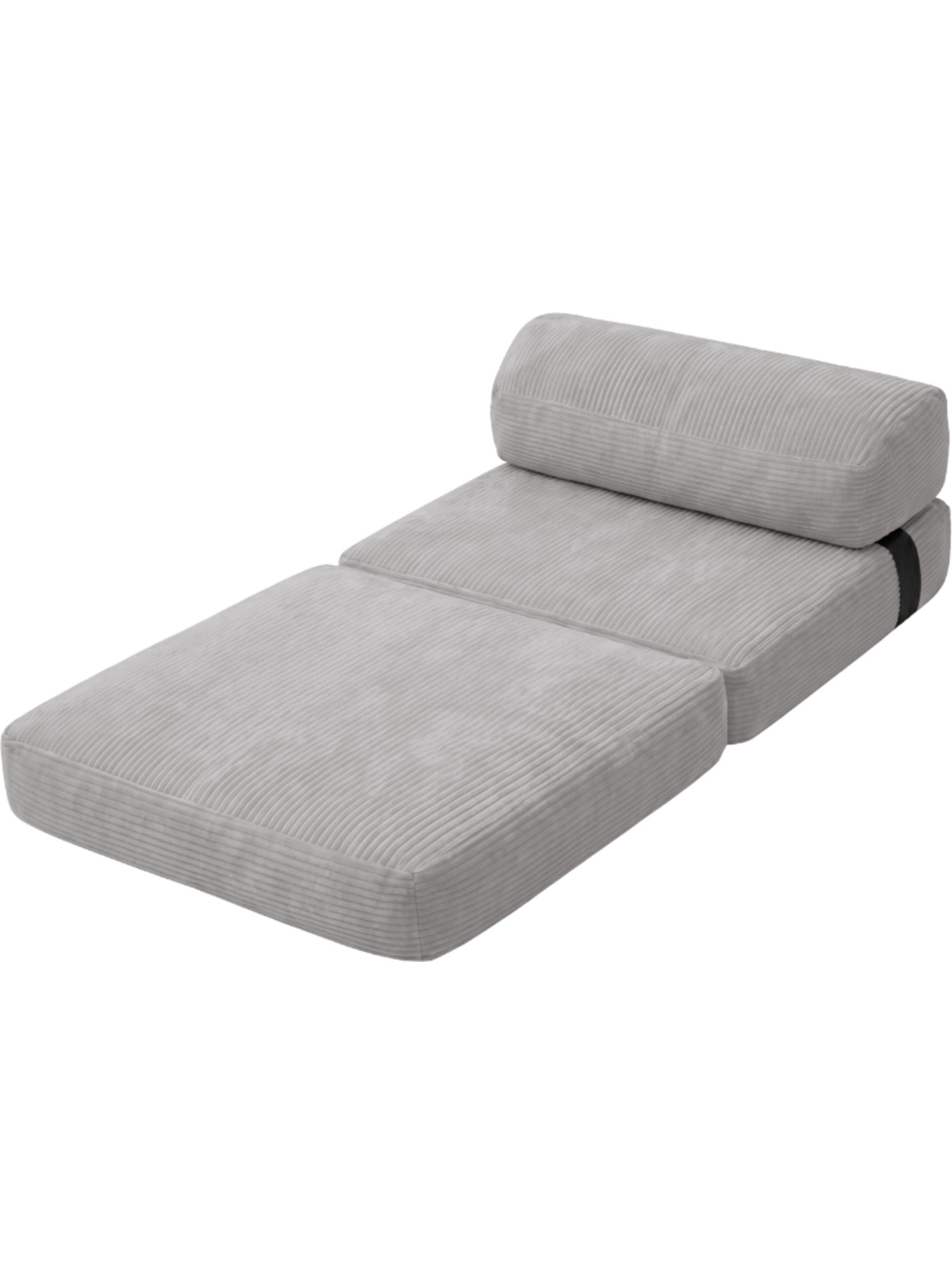 Chauffeuse déhoussable 70x190 cm gris foncé - Gris clair