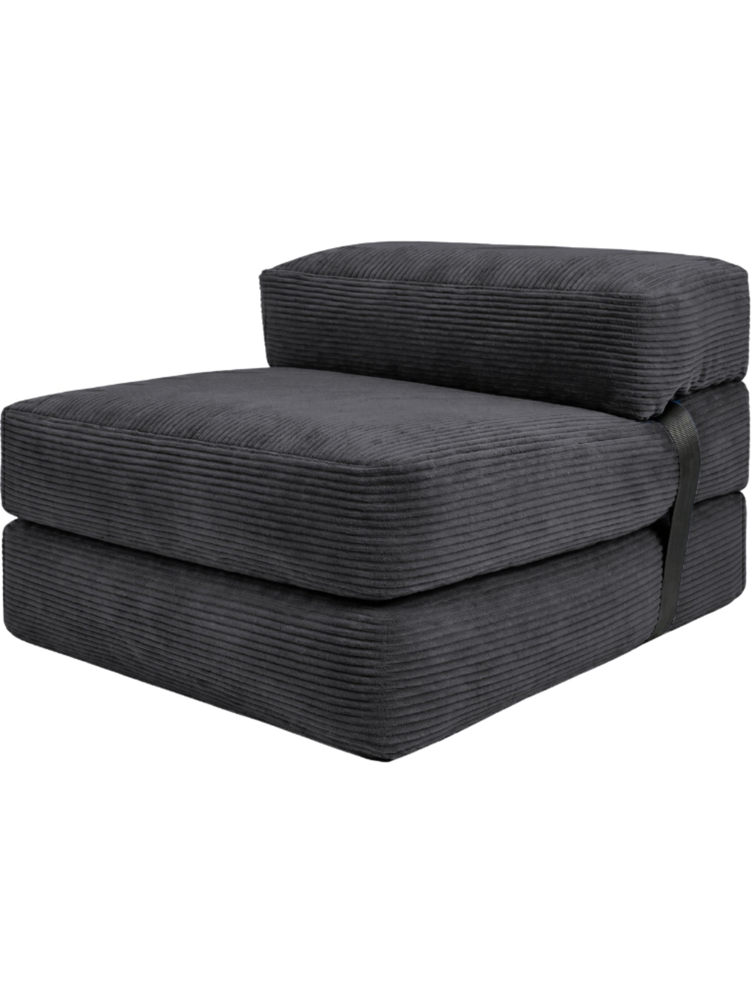 Chauffeuse déhoussable 70x190 cm gris foncé - Gris foncé
