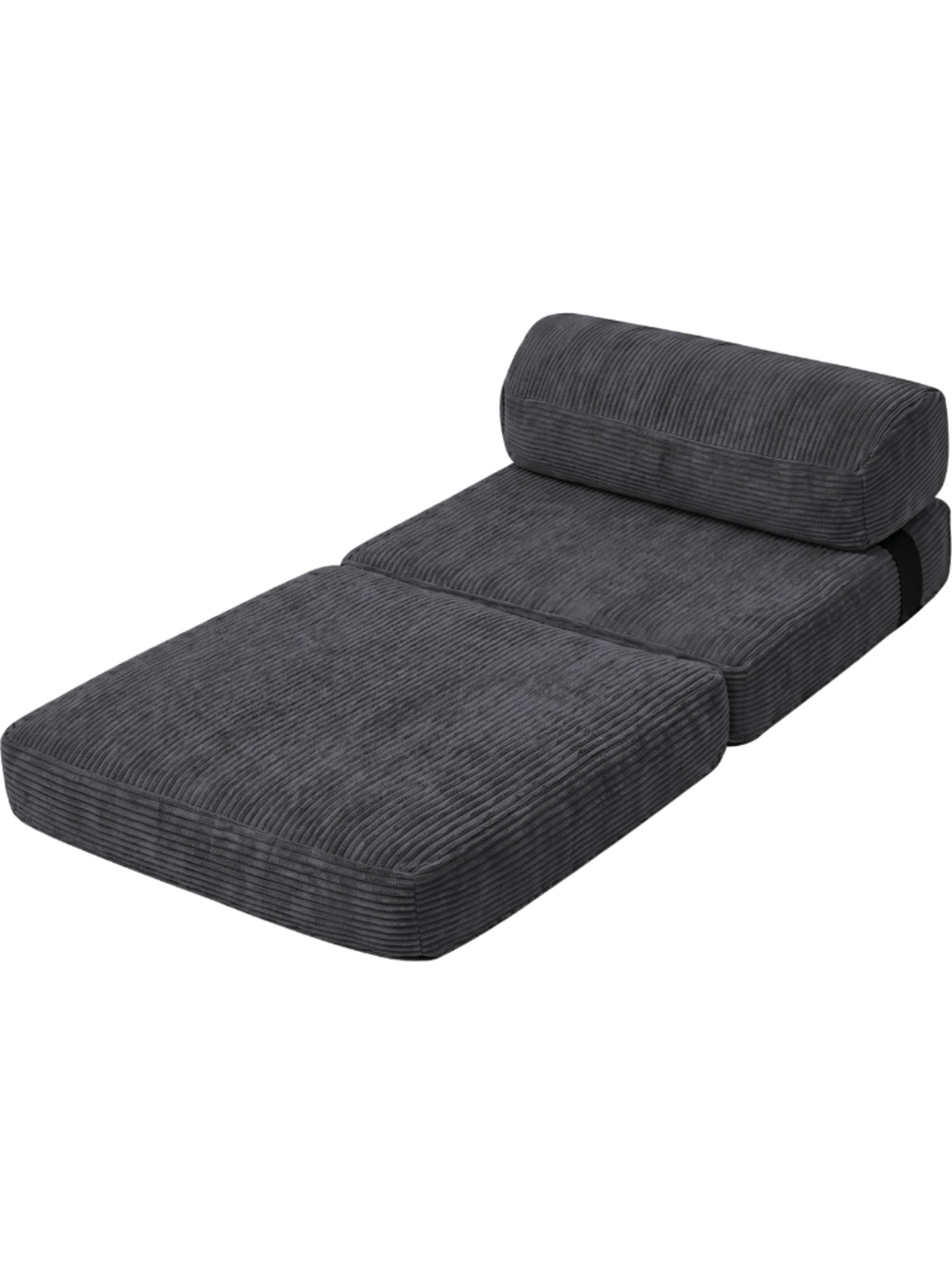 Chauffeuse déhoussable 70x190 cm gris foncé - Gris foncé
