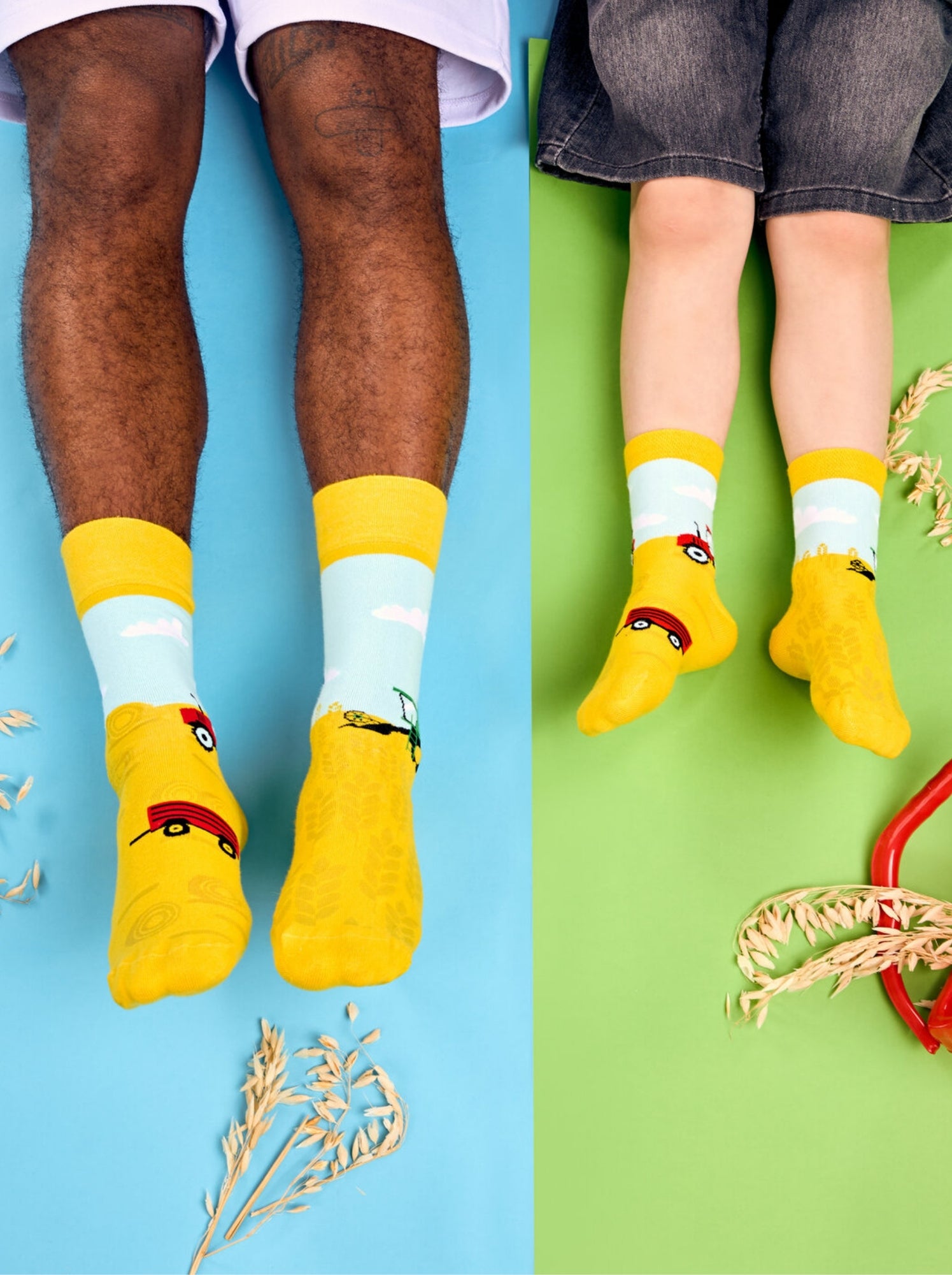 Chaussettes Enfants Dedoles  Tracteurs - Jaune