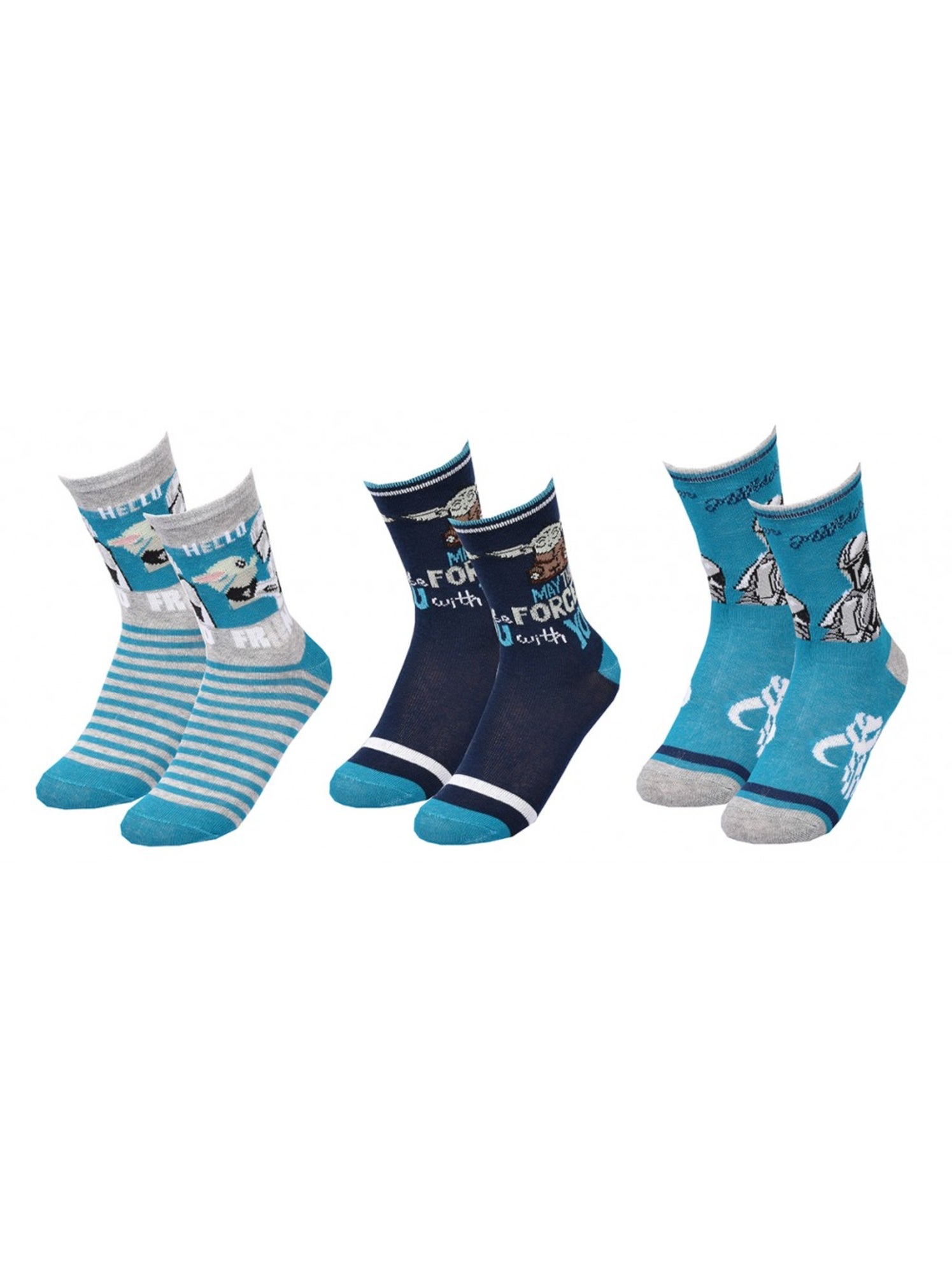 Chaussettes Garçon Licence PACK DE 3 PAIRES - Bleu Multicolore Gris