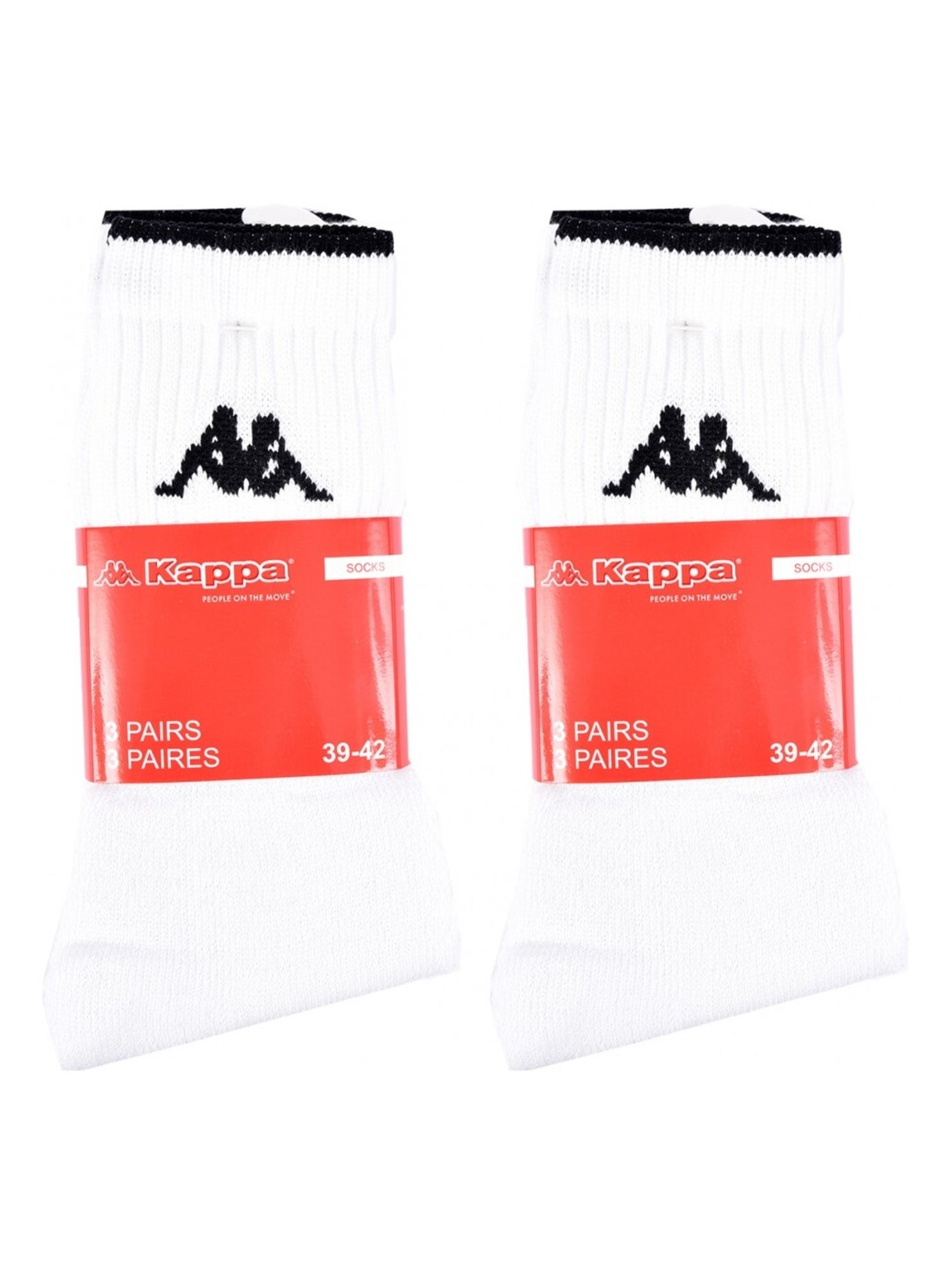 Chaussettes Homme CREW KAPPA - Pack de 6 - Blanc