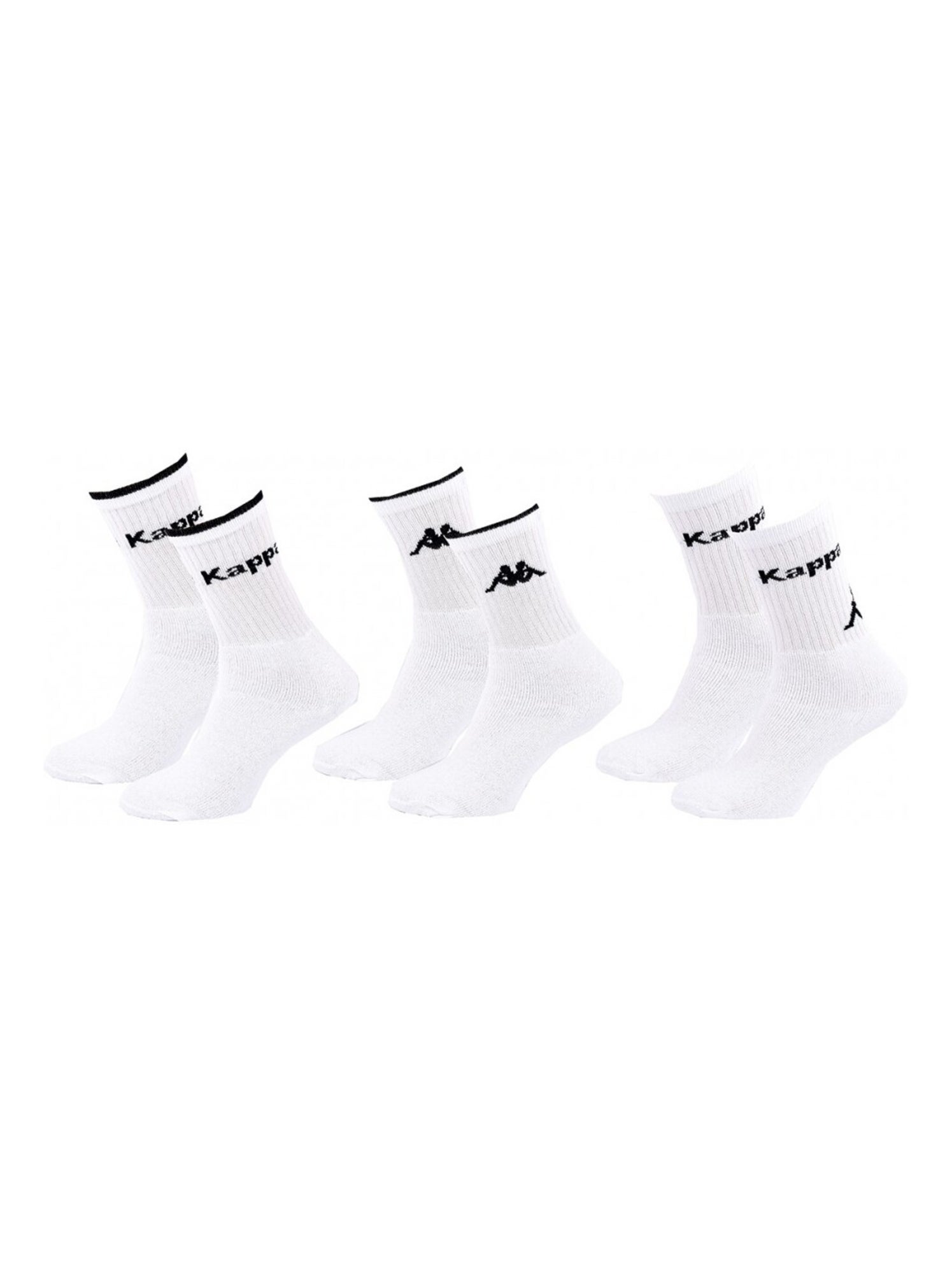 Chaussettes Homme CREW KAPPA - Pack de 6 - Blanc