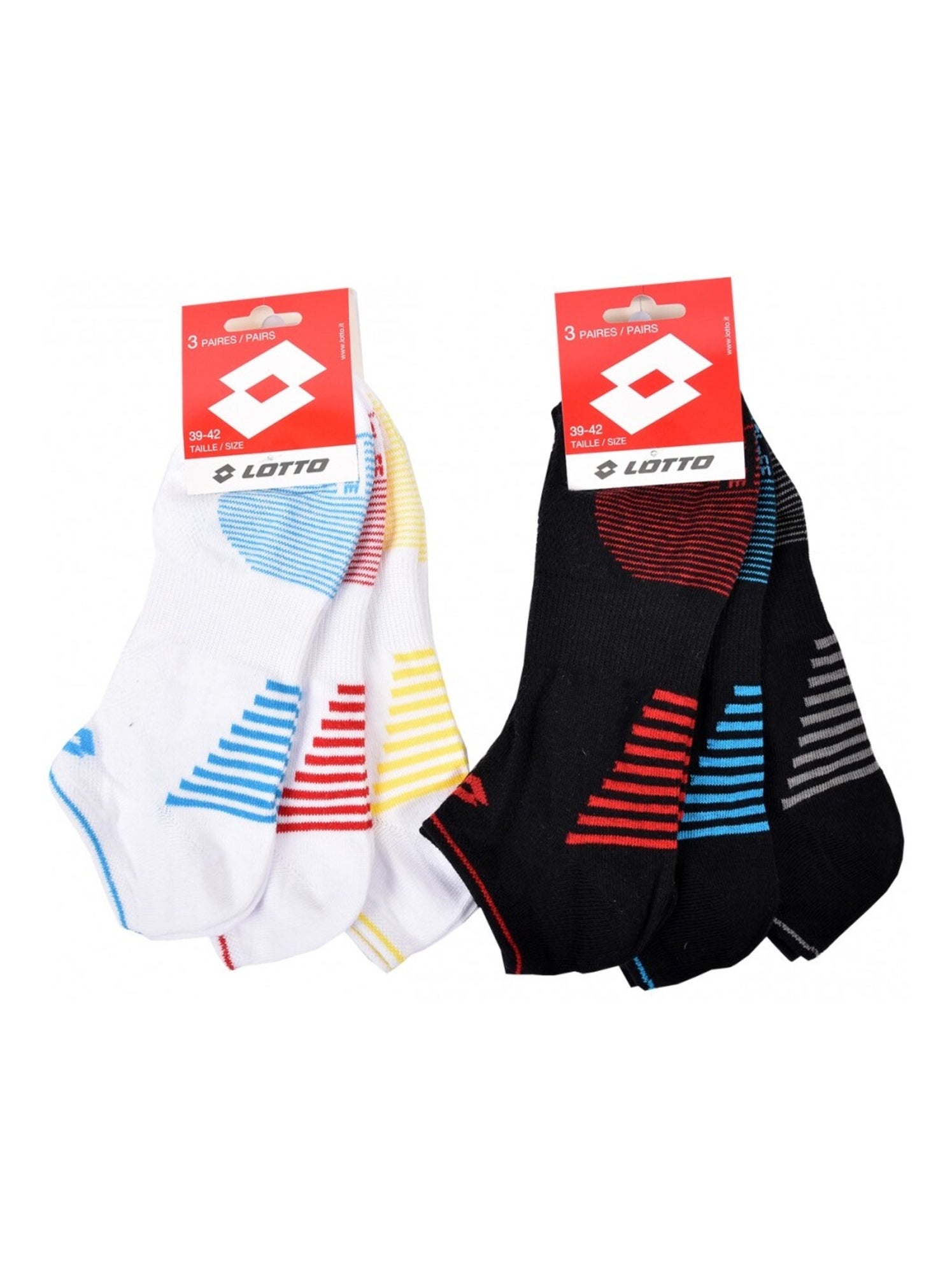 Chaussettes Homme LOTTO - Pack de 6 - Blanc Multicolore Noir