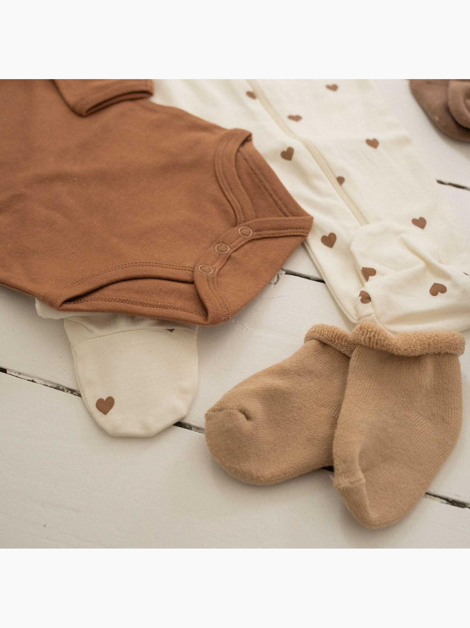 Chaussettes naissance - Marron