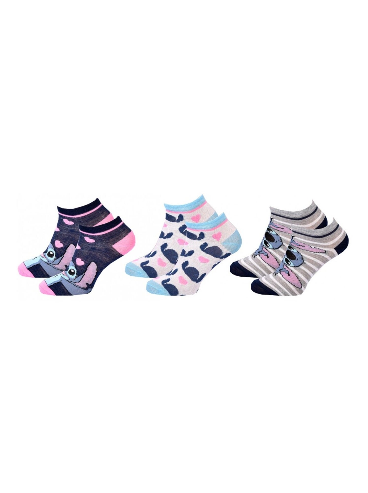Chaussettes Pack Fille DISNEY LILO ET STITCH Pack de 6 - Bleu Multicolore Blanc