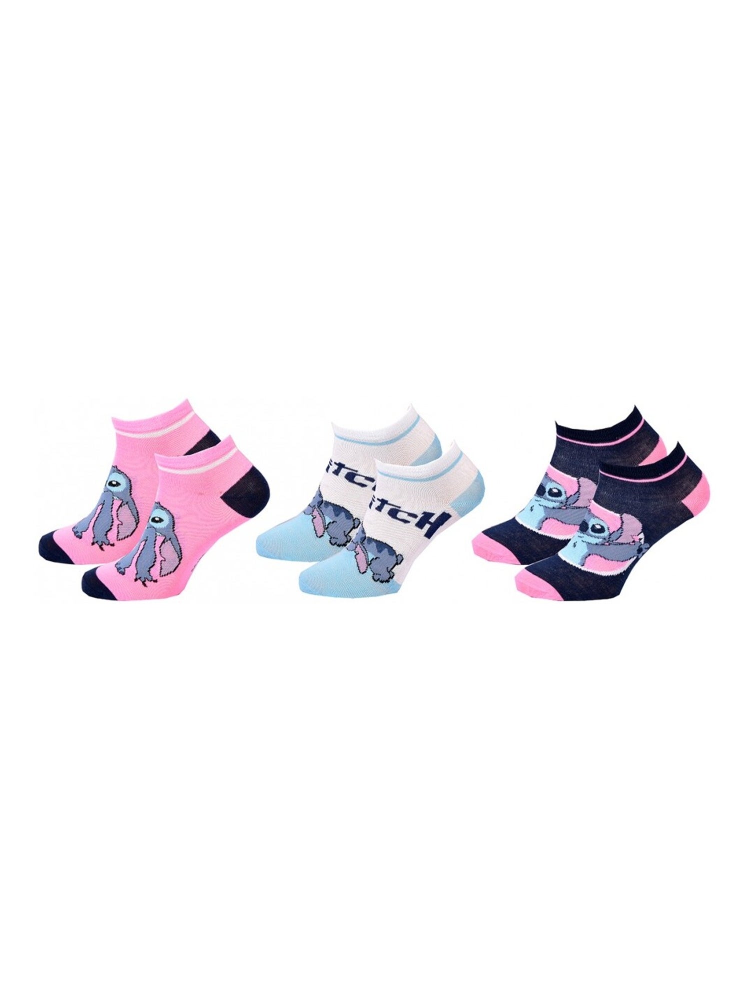 Chaussettes Pack Fille DISNEY LILO ET STITCH Pack de 6 - Bleu Multicolore Blanc