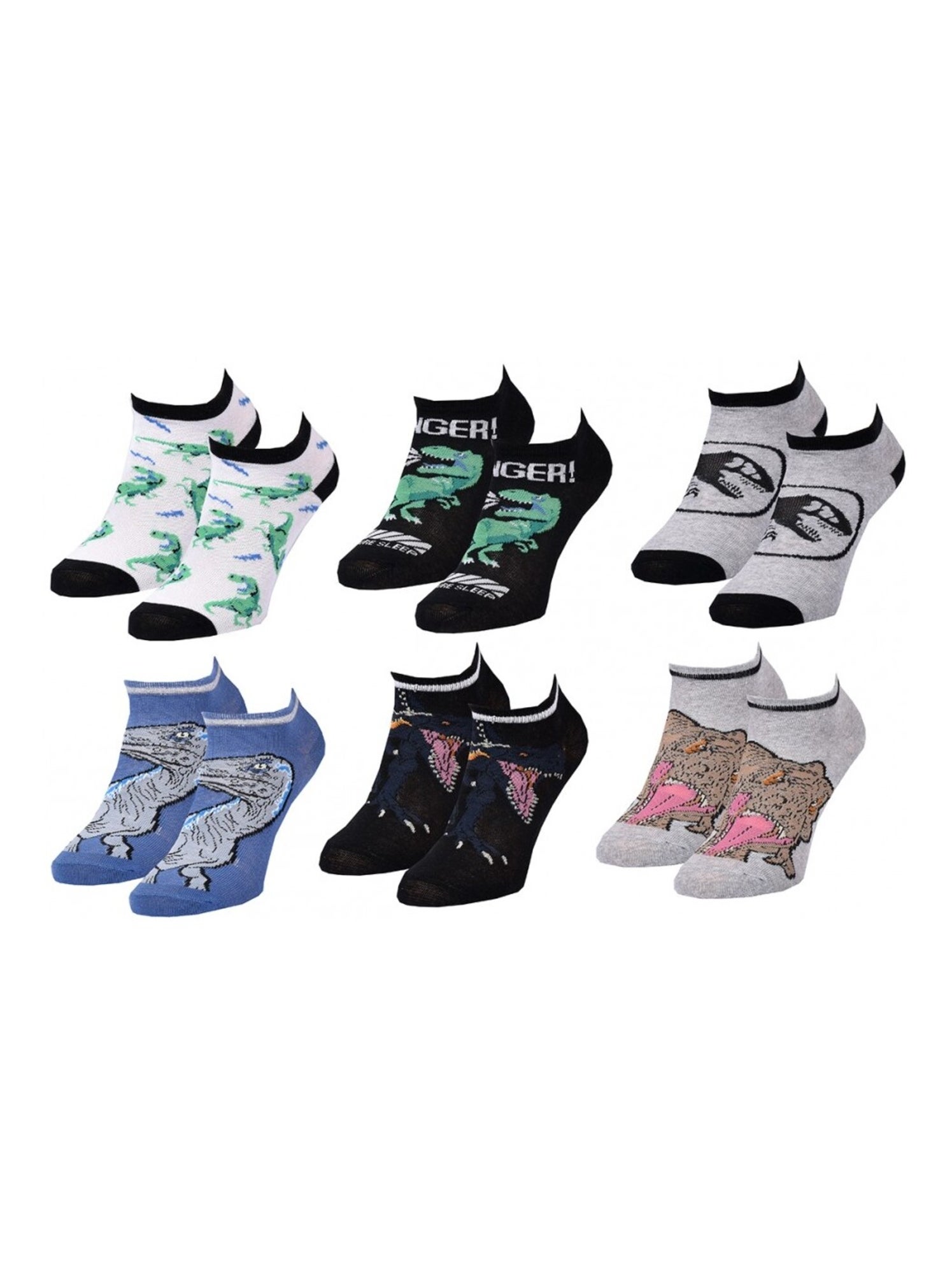 Chaussettes Pack Garçon JURASSIC WORLD - Pack de 9 - Bleu Noir Gris