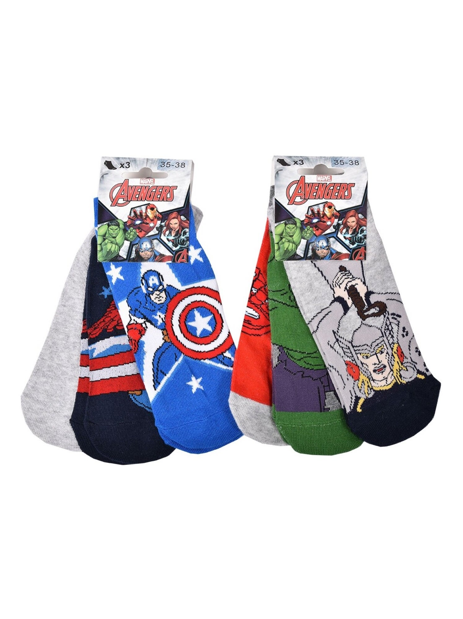 Chaussettes Pack Garçon MARVEL AVENGERS Pack de 9 Paires - Gris Multicolore