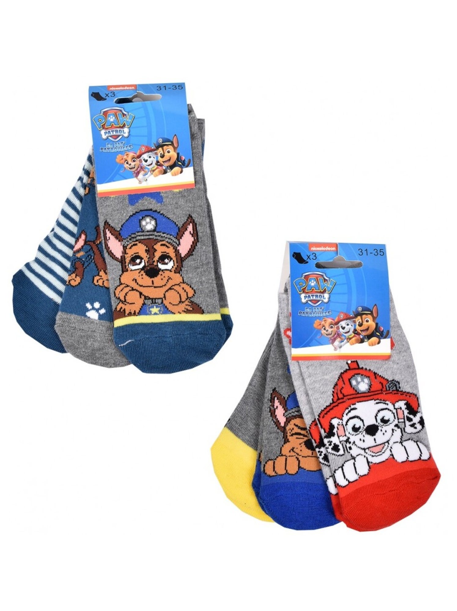 Chaussettes Pack Garçon PAT PATROUILLE - Pack de 9 - Gris Multicolore Gris
