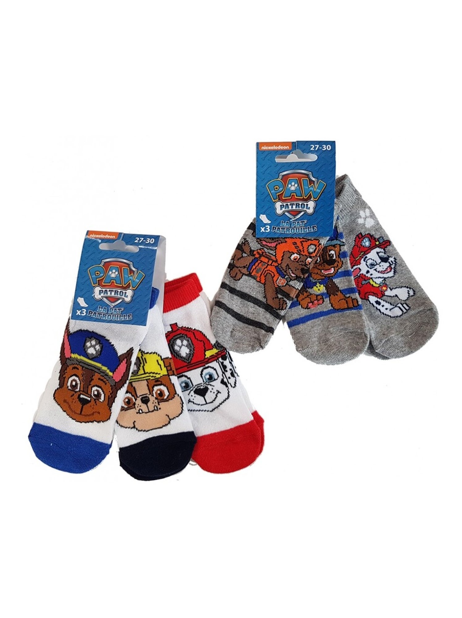 Chaussettes Pack Garçon PAT PATROUILLE - Pack de 9 - Gris Multicolore Gris