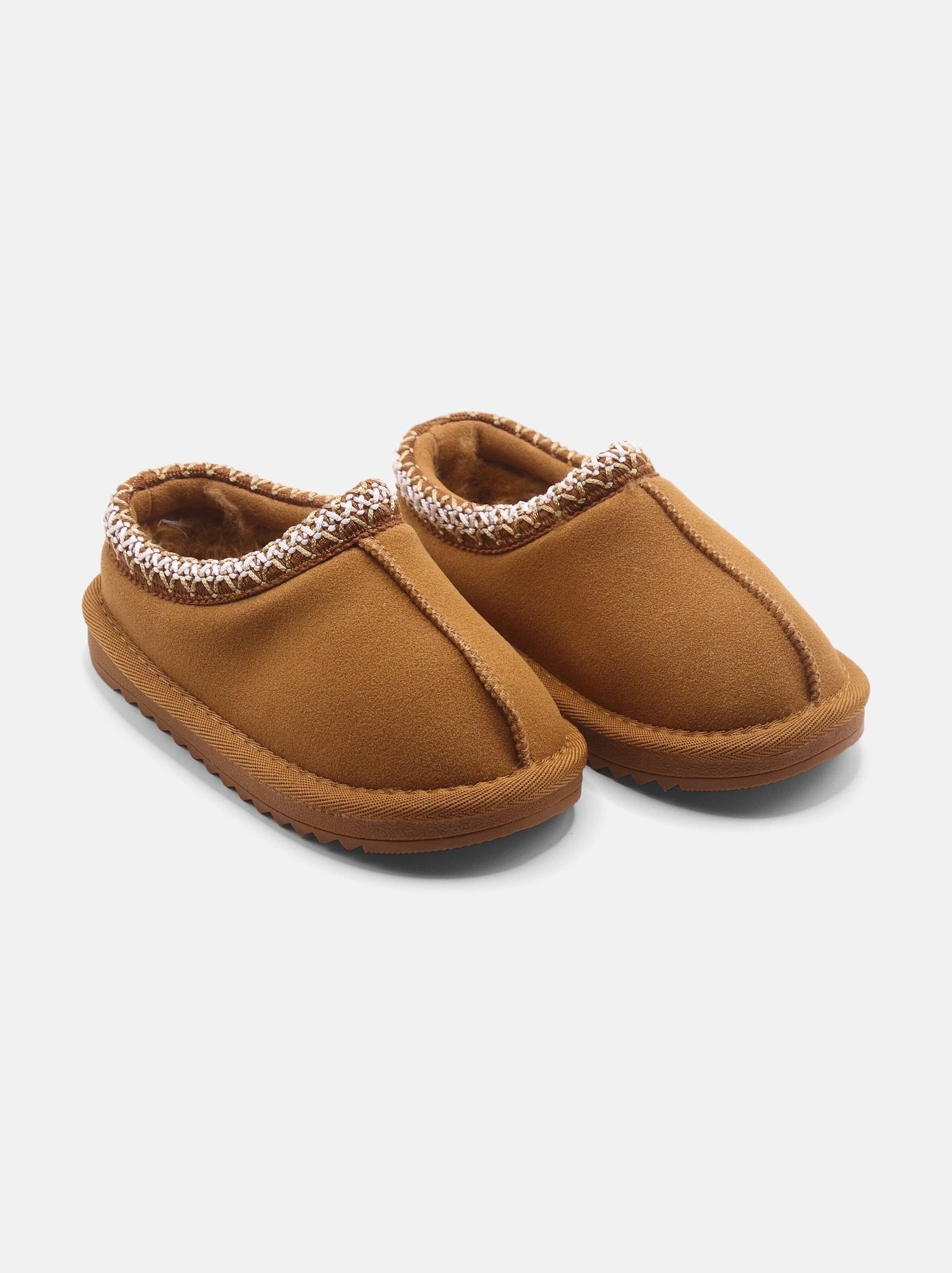 Chausson bébé à enfiler - Camel