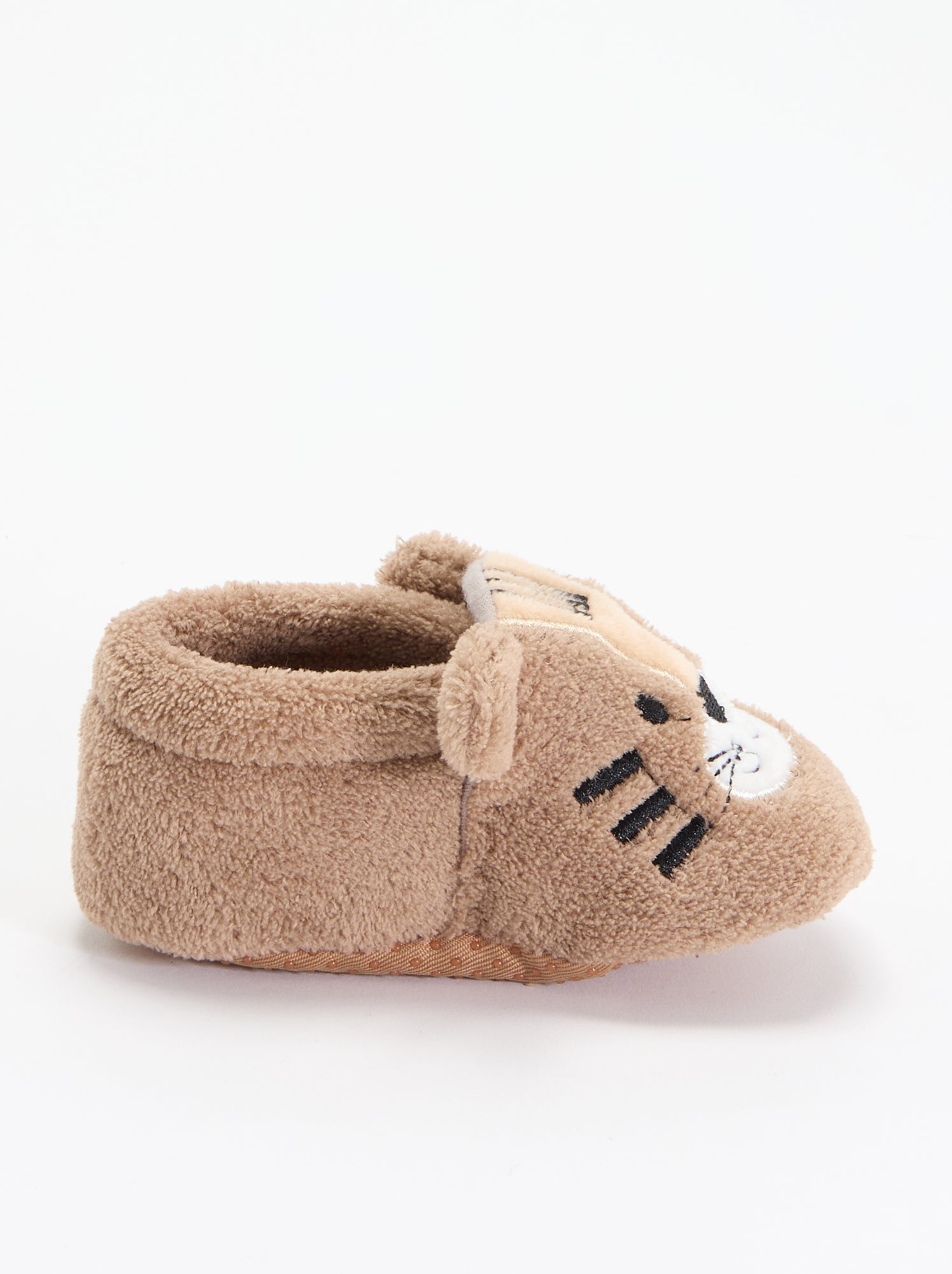 Chaussons animaux chauds - Beige