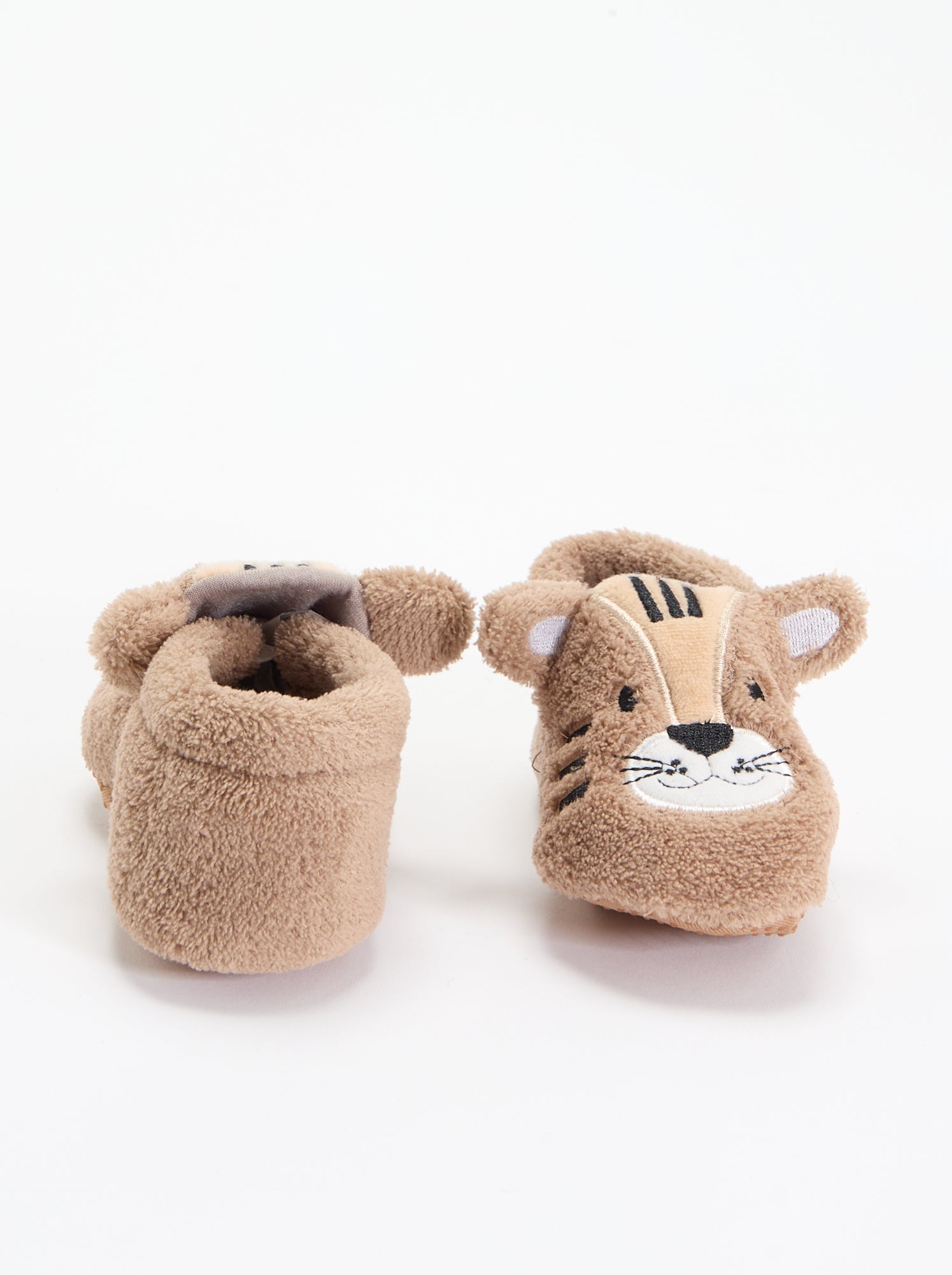 Chaussons animaux chauds - Beige