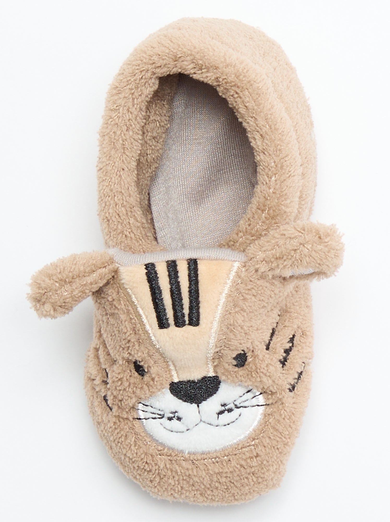 Chaussons animaux chauds - Beige