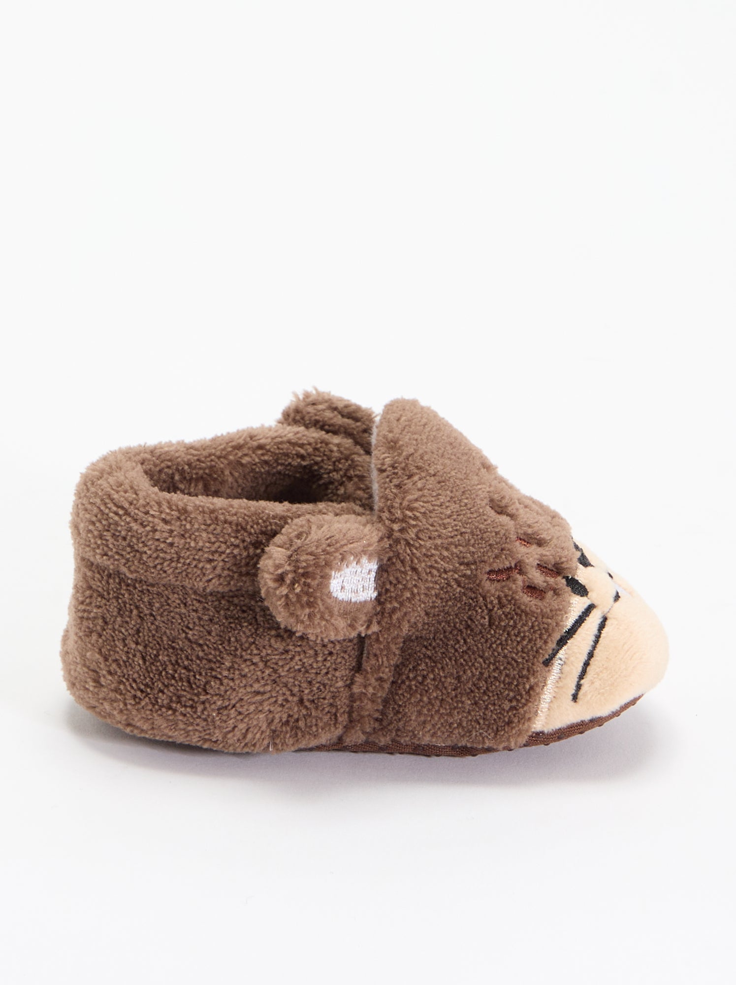 Chaussons animaux chauds - Marron