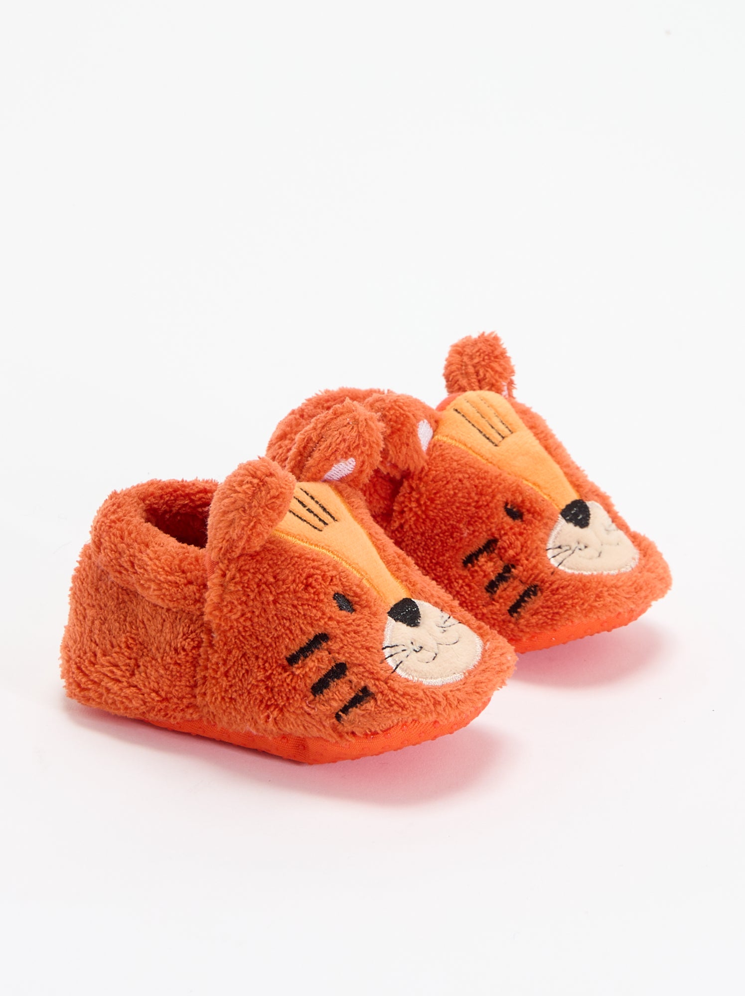Chaussons animaux chauds - Orange