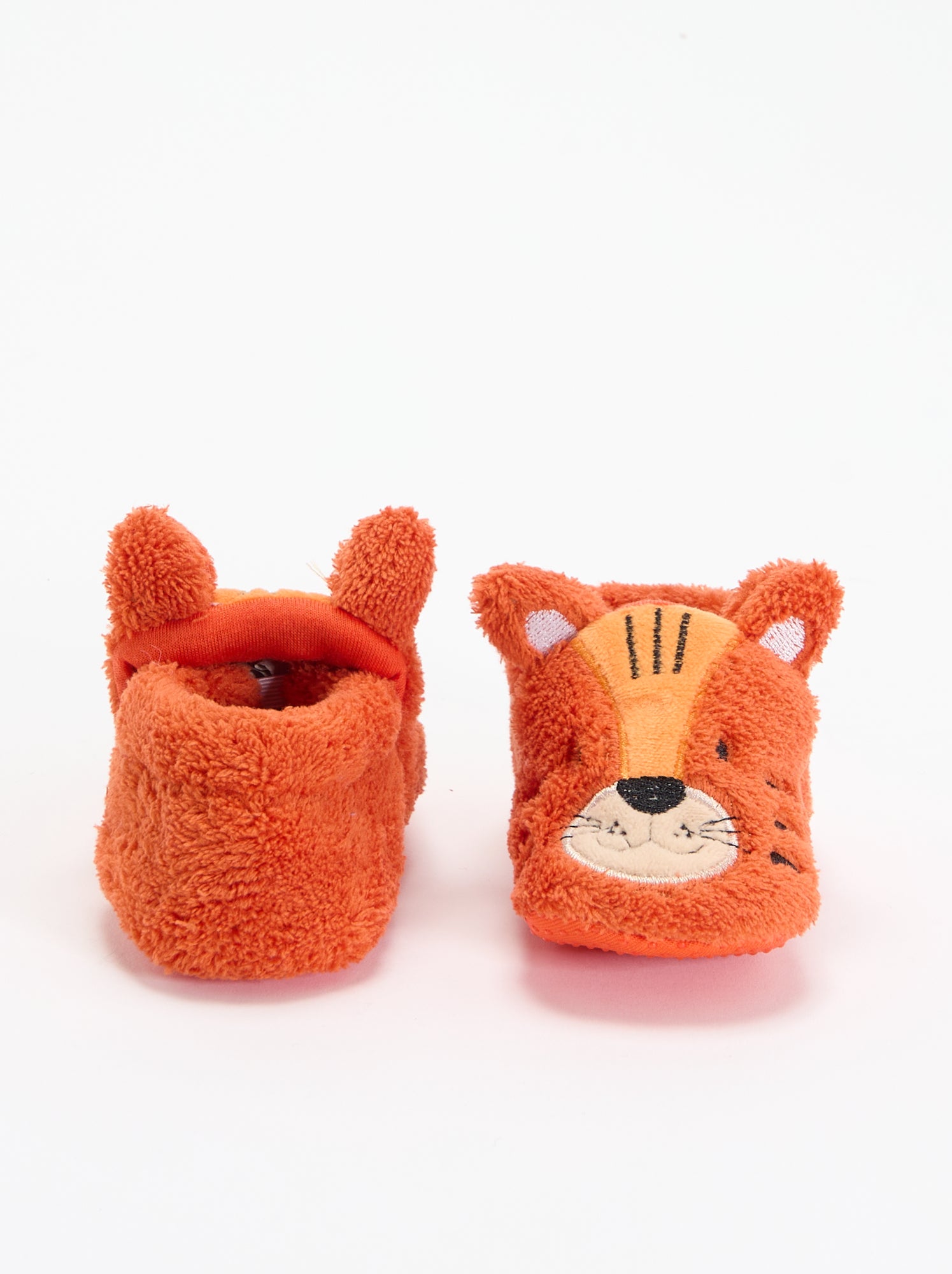 Chaussons animaux chauds - Orange