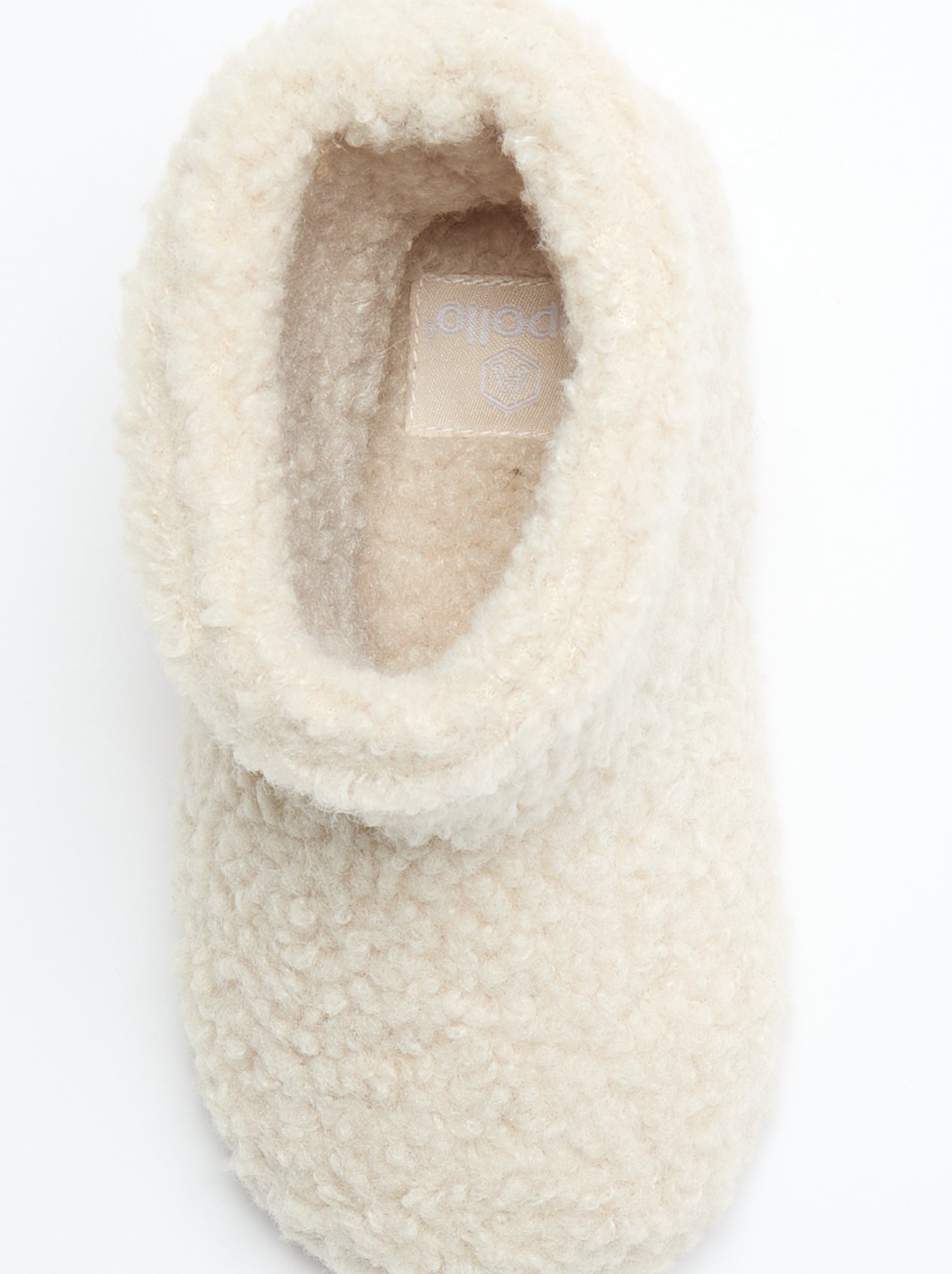 Chaussons boots effet moutonné - Beige