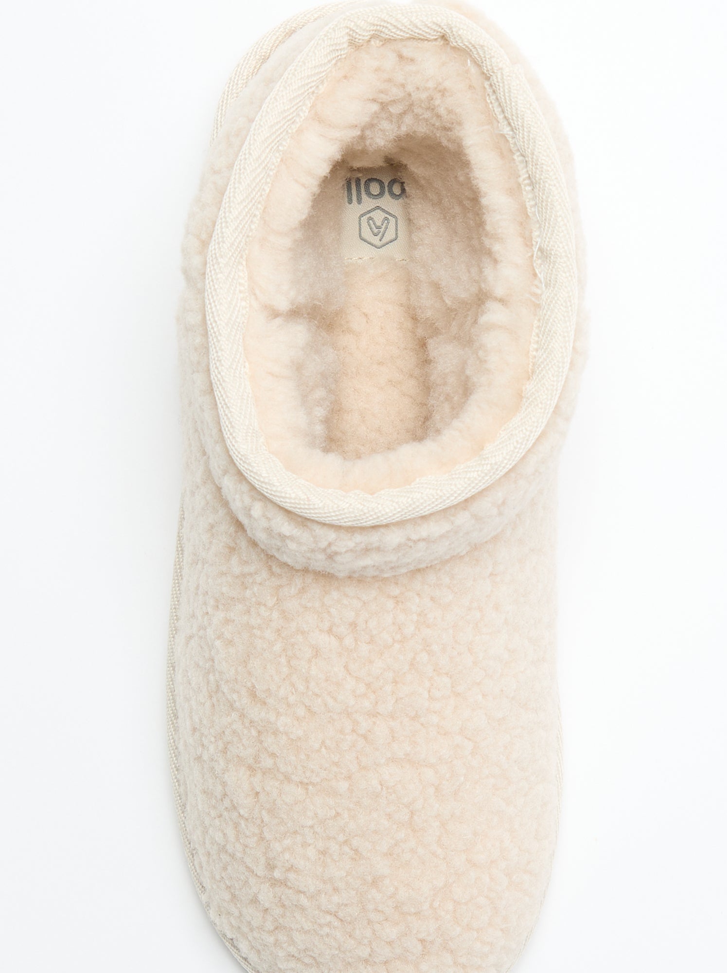 Chaussons boots effet moutonné - Blanc
