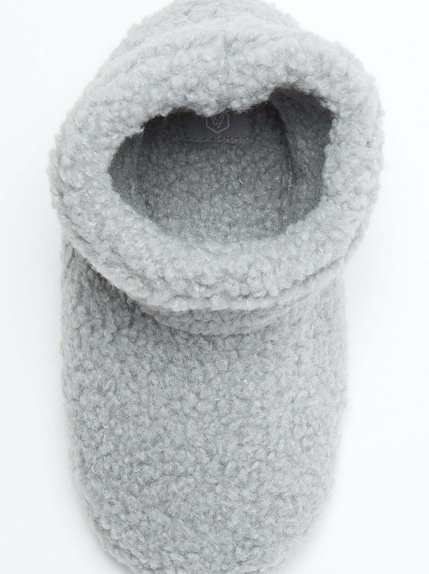 Chaussons boots effet moutonné - Gris