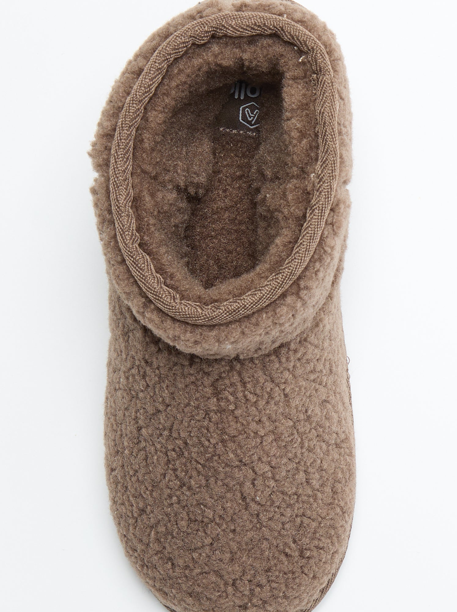 Chaussons boots effet moutonné - Marron