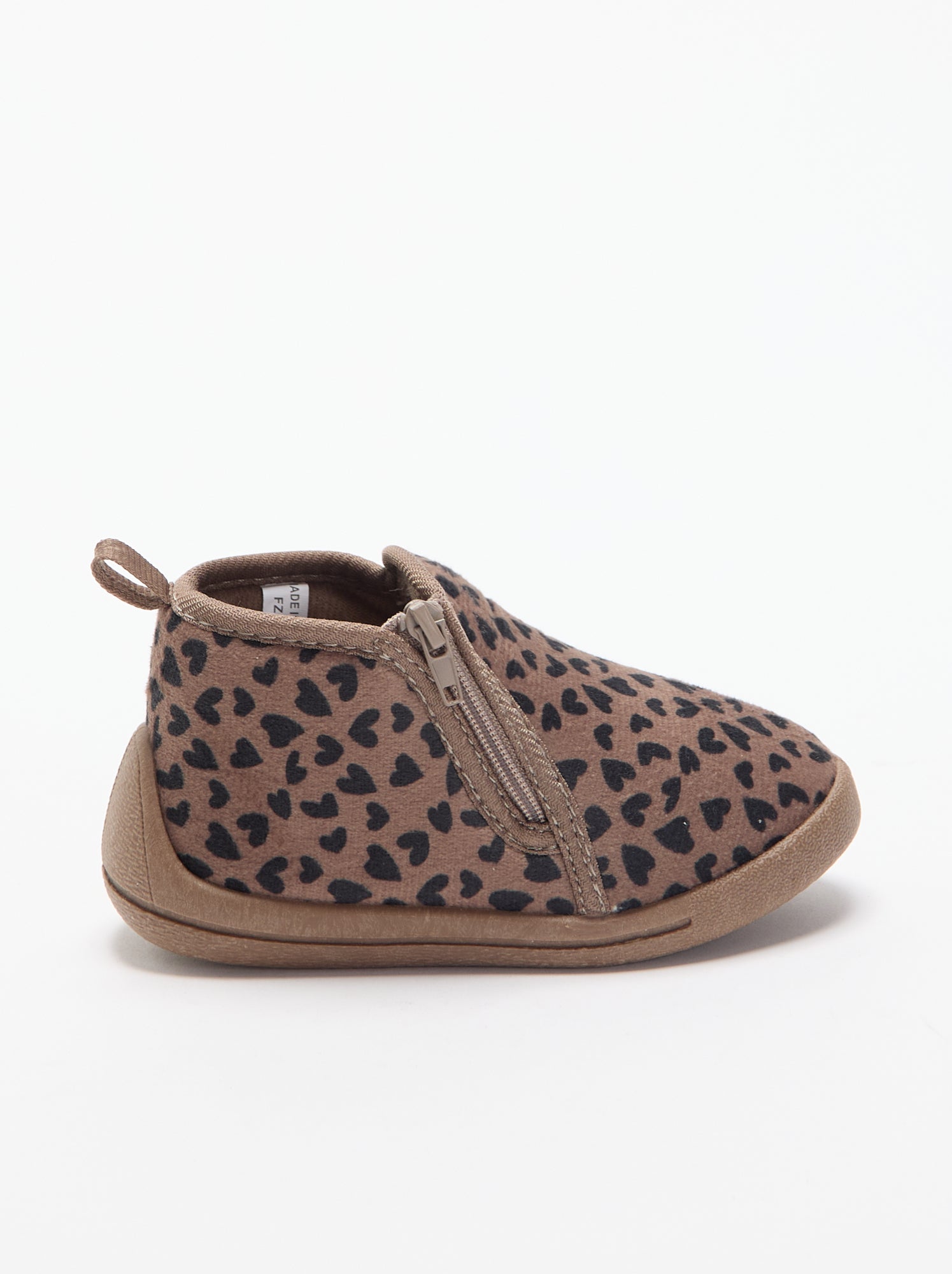 Chaussons bottillons imprimé - Marron