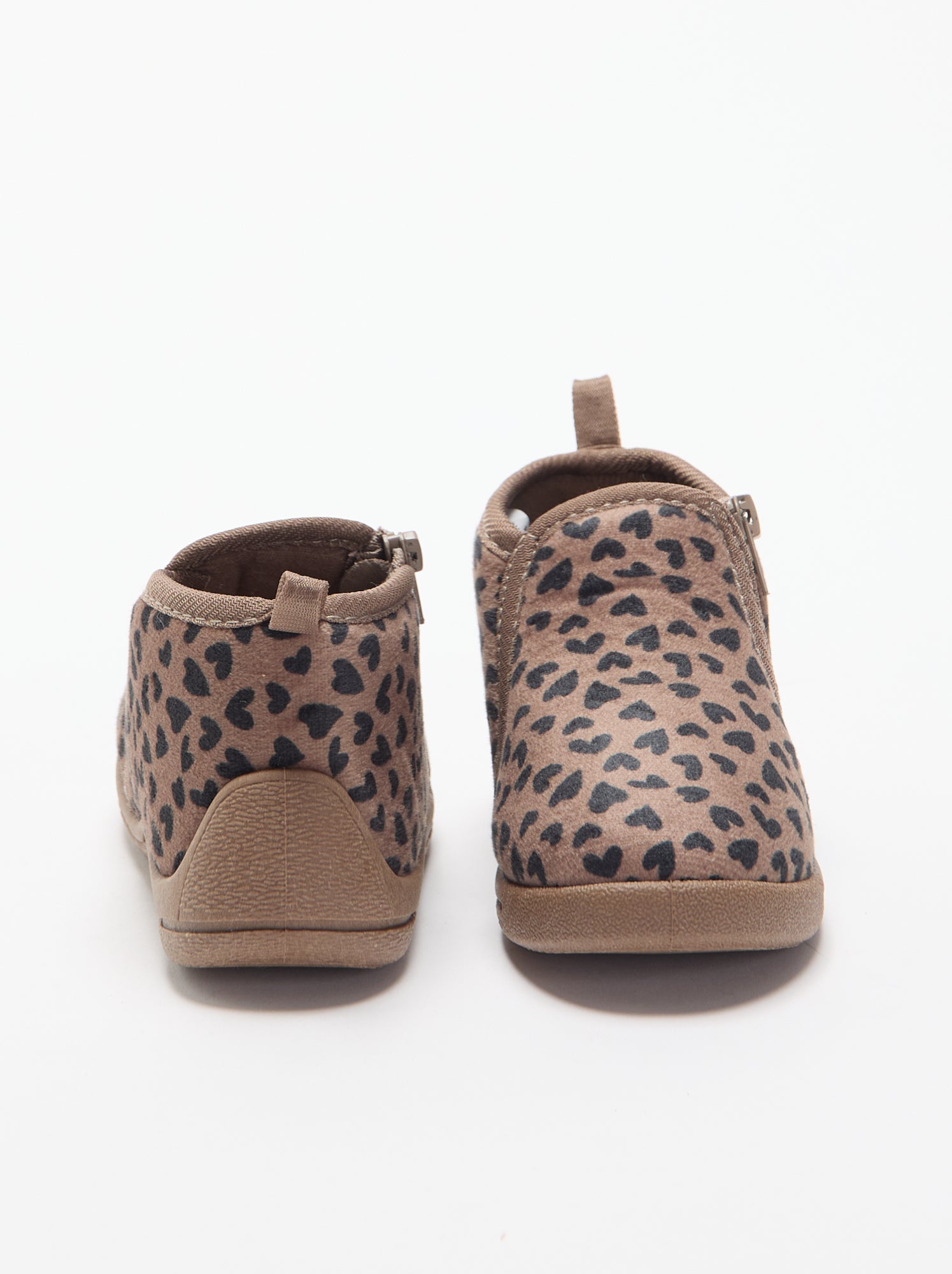 Chaussons bottillons imprimé - Marron