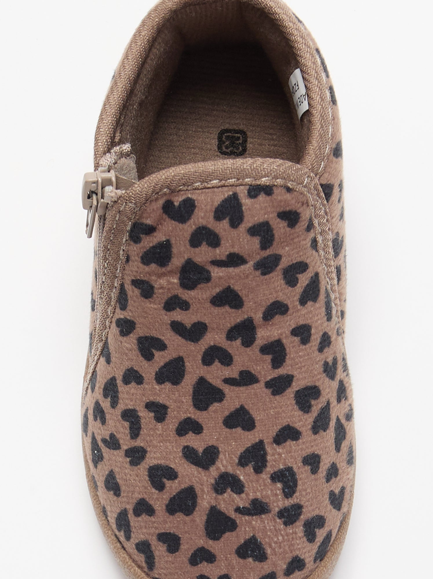 Chaussons bottillons imprimé - Marron