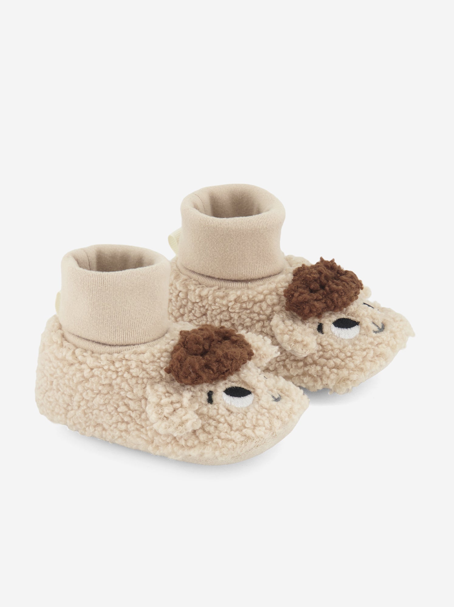 Chaussons doux 'têtes de moutons' - Beige