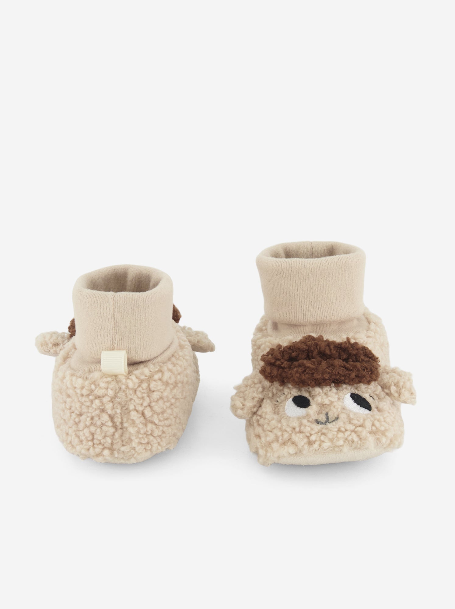 Chaussons doux 'têtes de moutons' - Beige