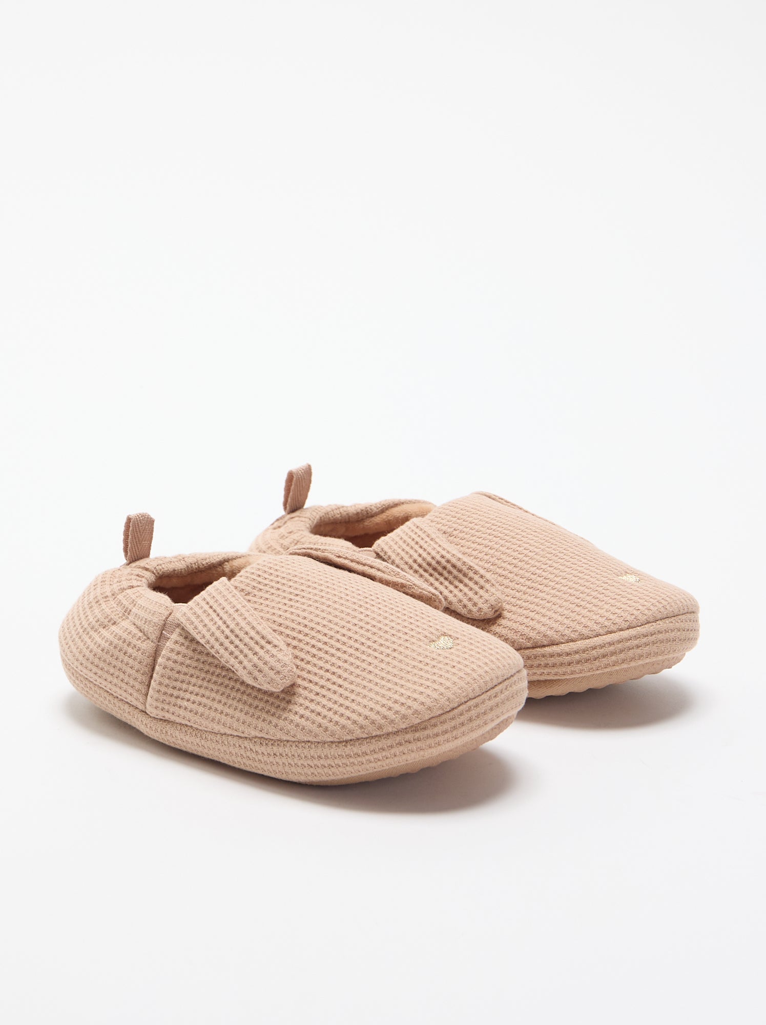 Chaussons en nid d'abeille - Marron