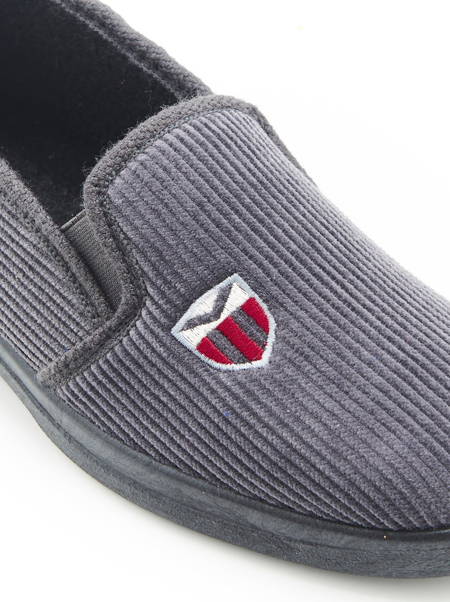 Chaussons en velours côtelé - damart - Gris