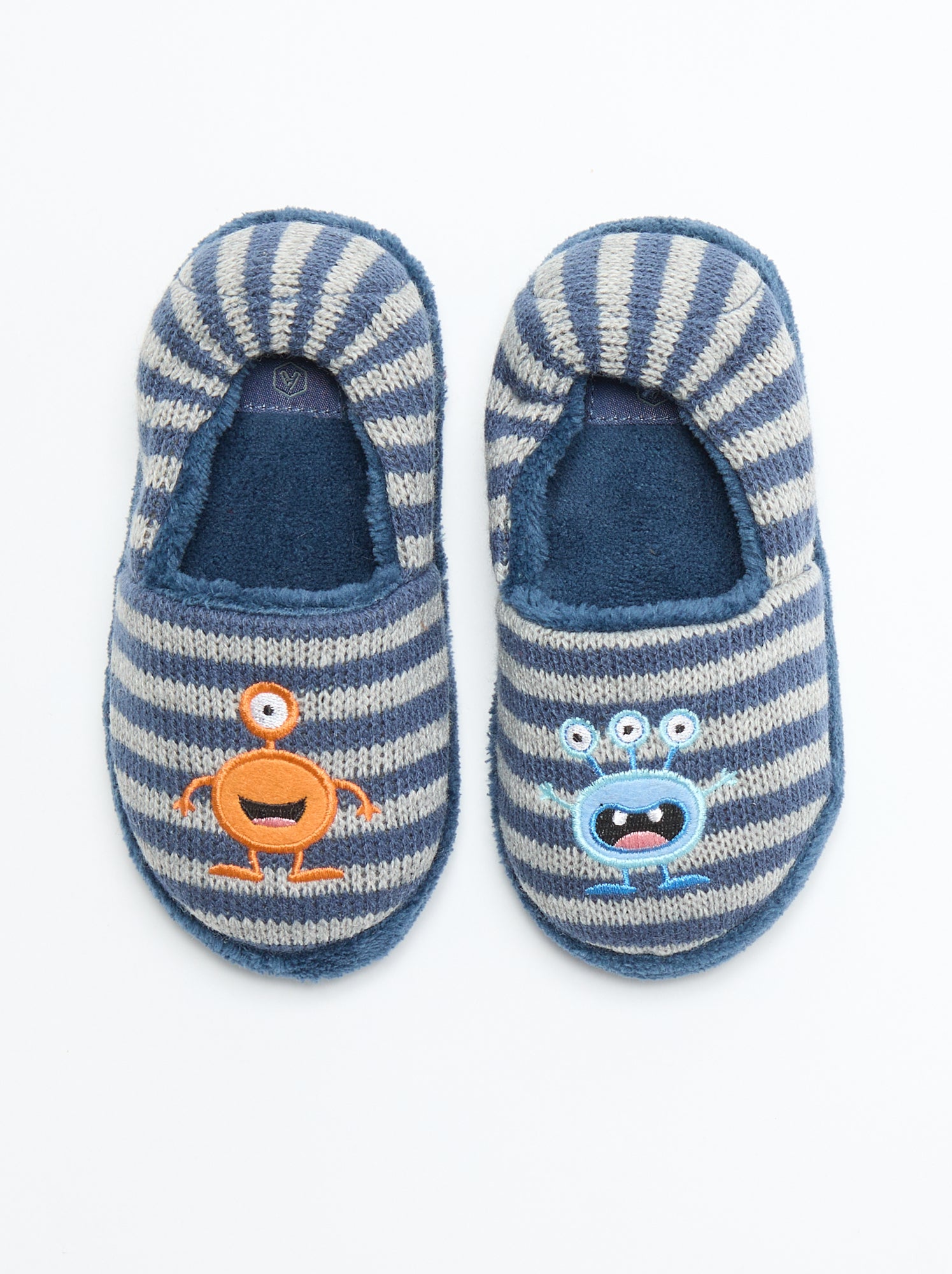 Chaussons intérieurs fourrés - Bleu