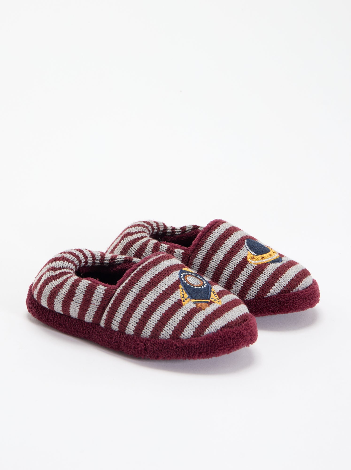 Chaussons intérieurs fourrés - Rouge