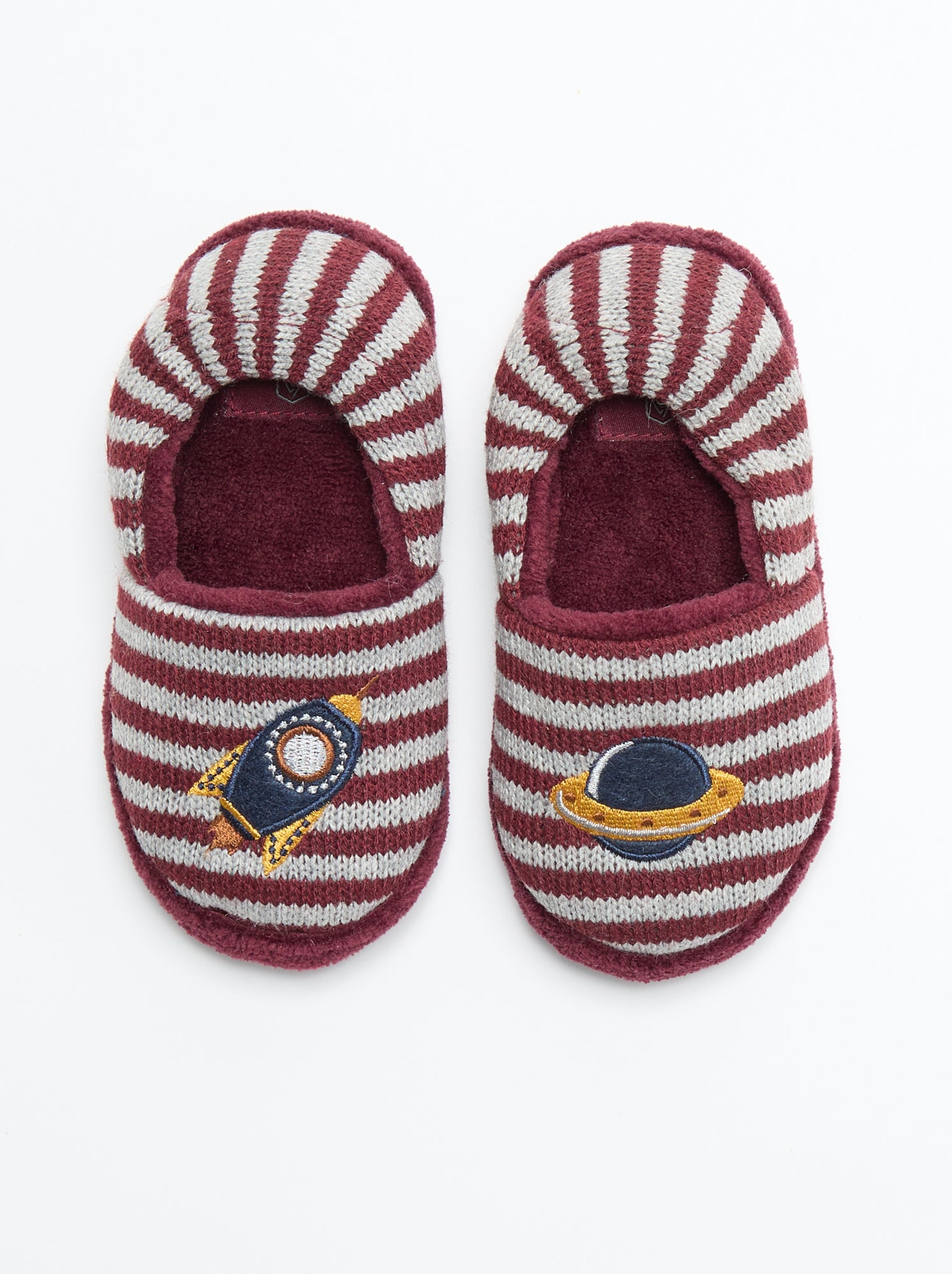 Chaussons intérieurs fourrés - Rouge
