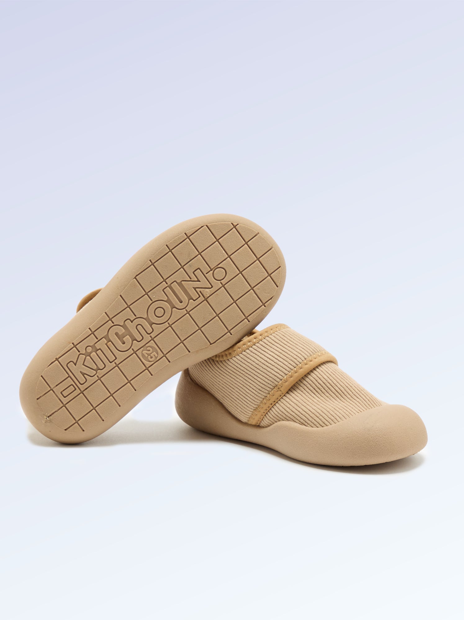 Chaussons 'Kitchoun' souples fourrés - Beige