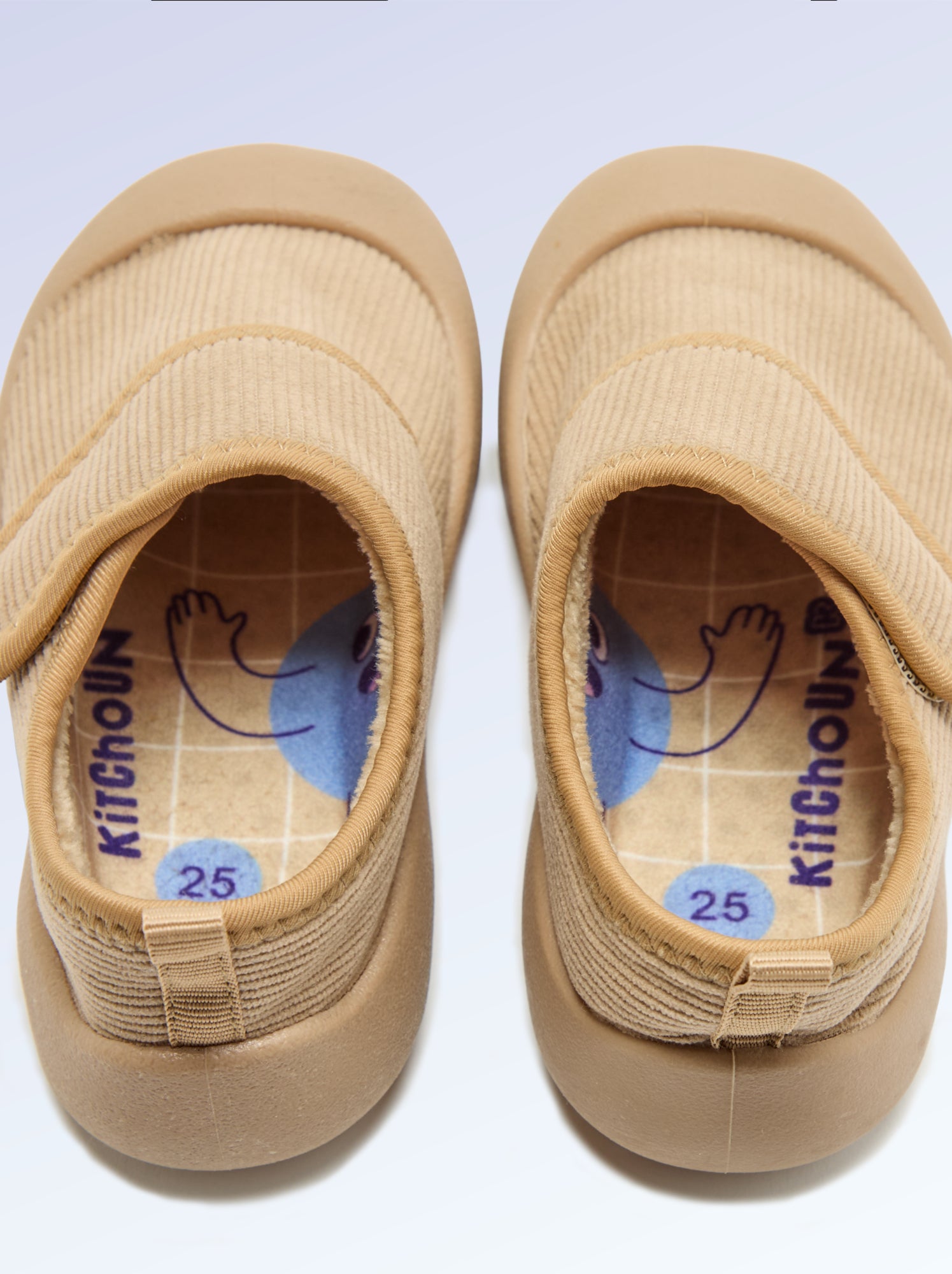 Chaussons 'Kitchoun' souples fourrés - Beige