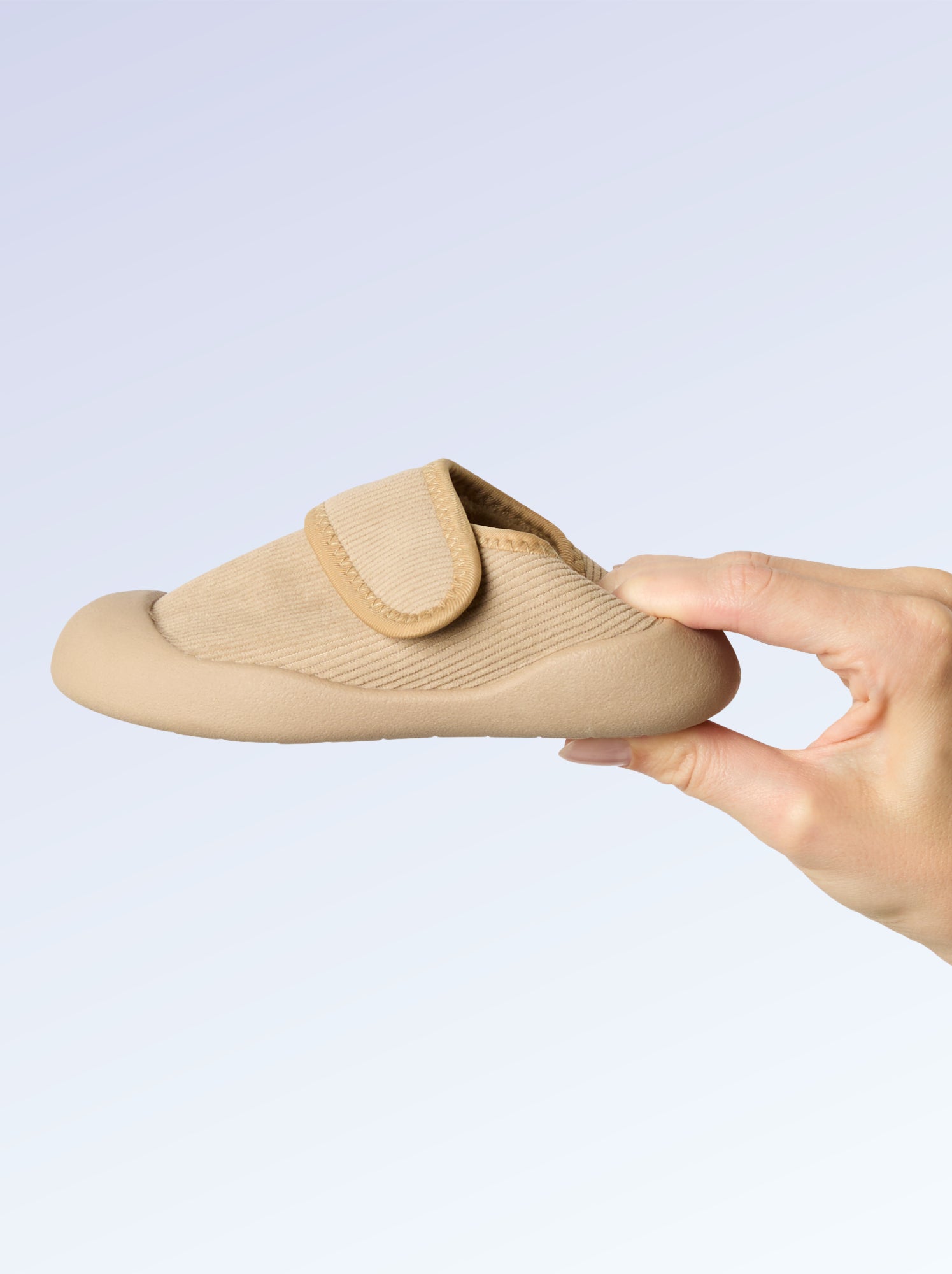 Chaussons 'Kitchoun' souples fourrés - Beige