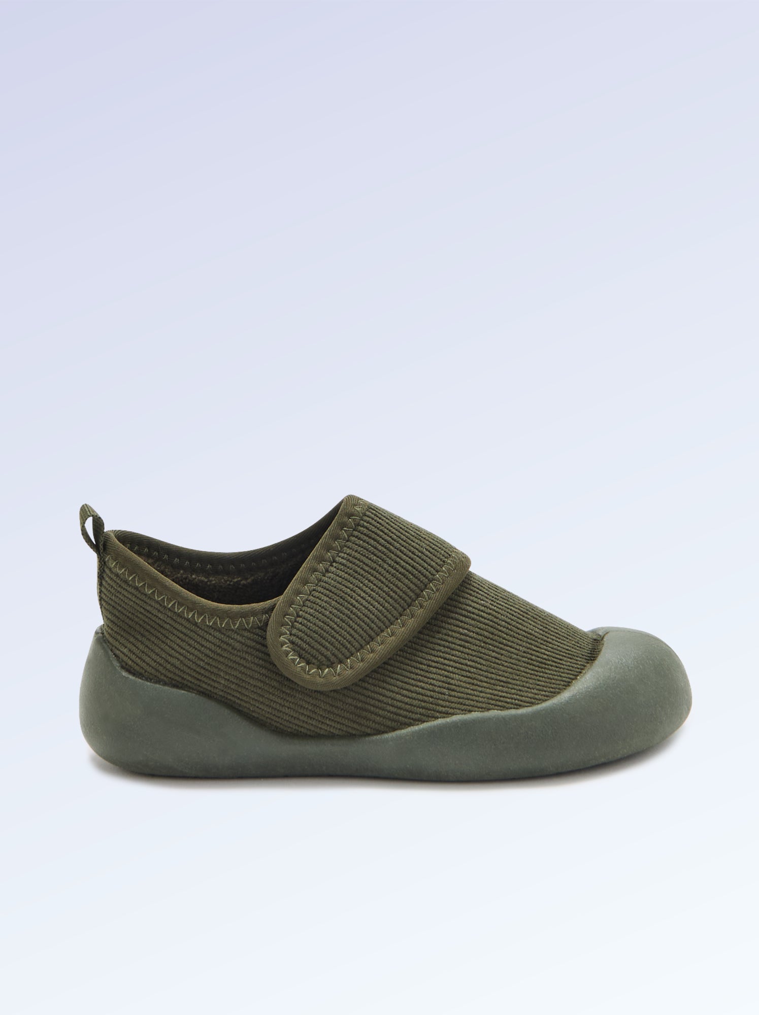 Chaussons 'Kitchoun' souples fourrés - Kaki