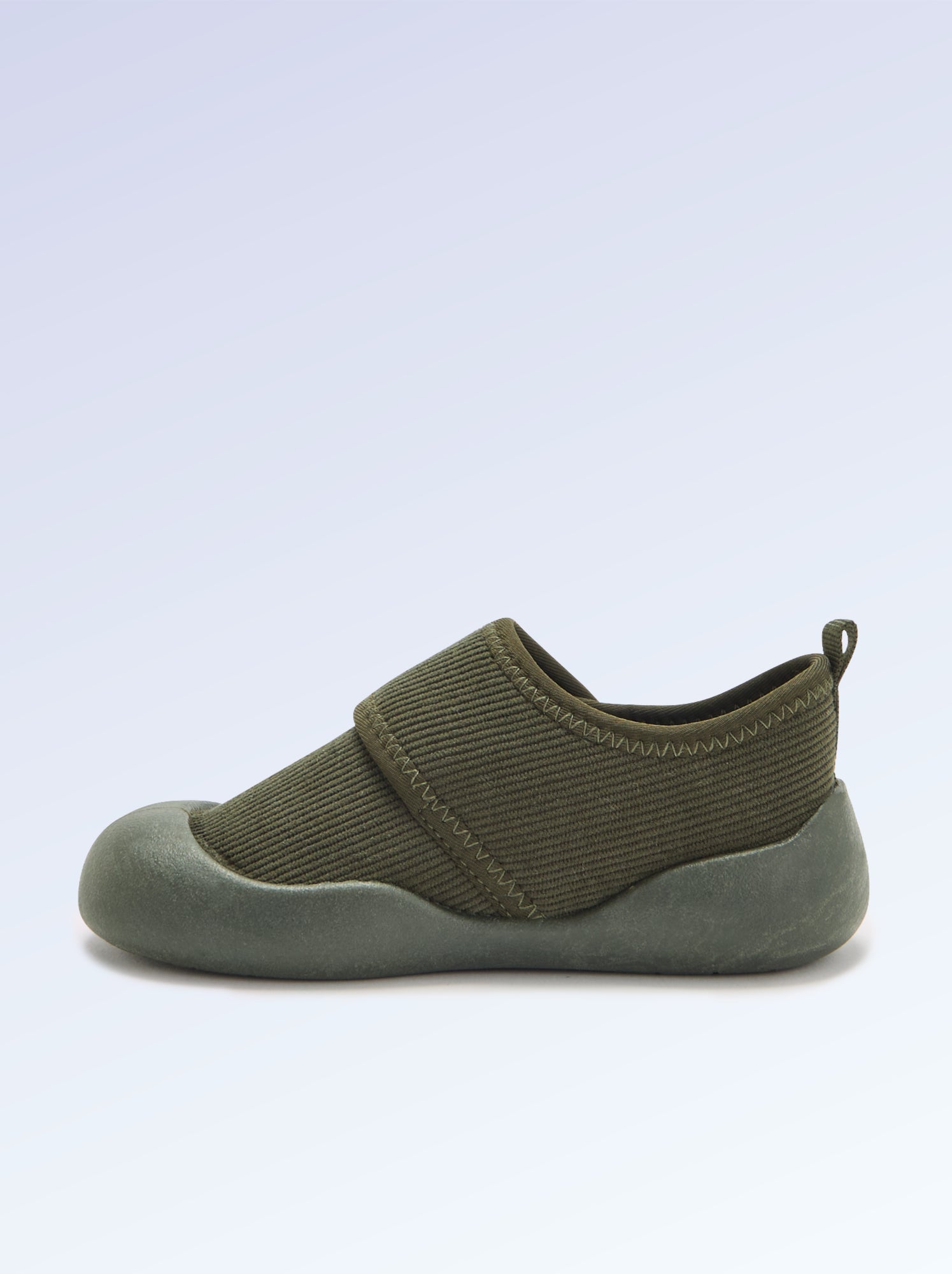Chaussons 'Kitchoun' souples fourrés - Kaki