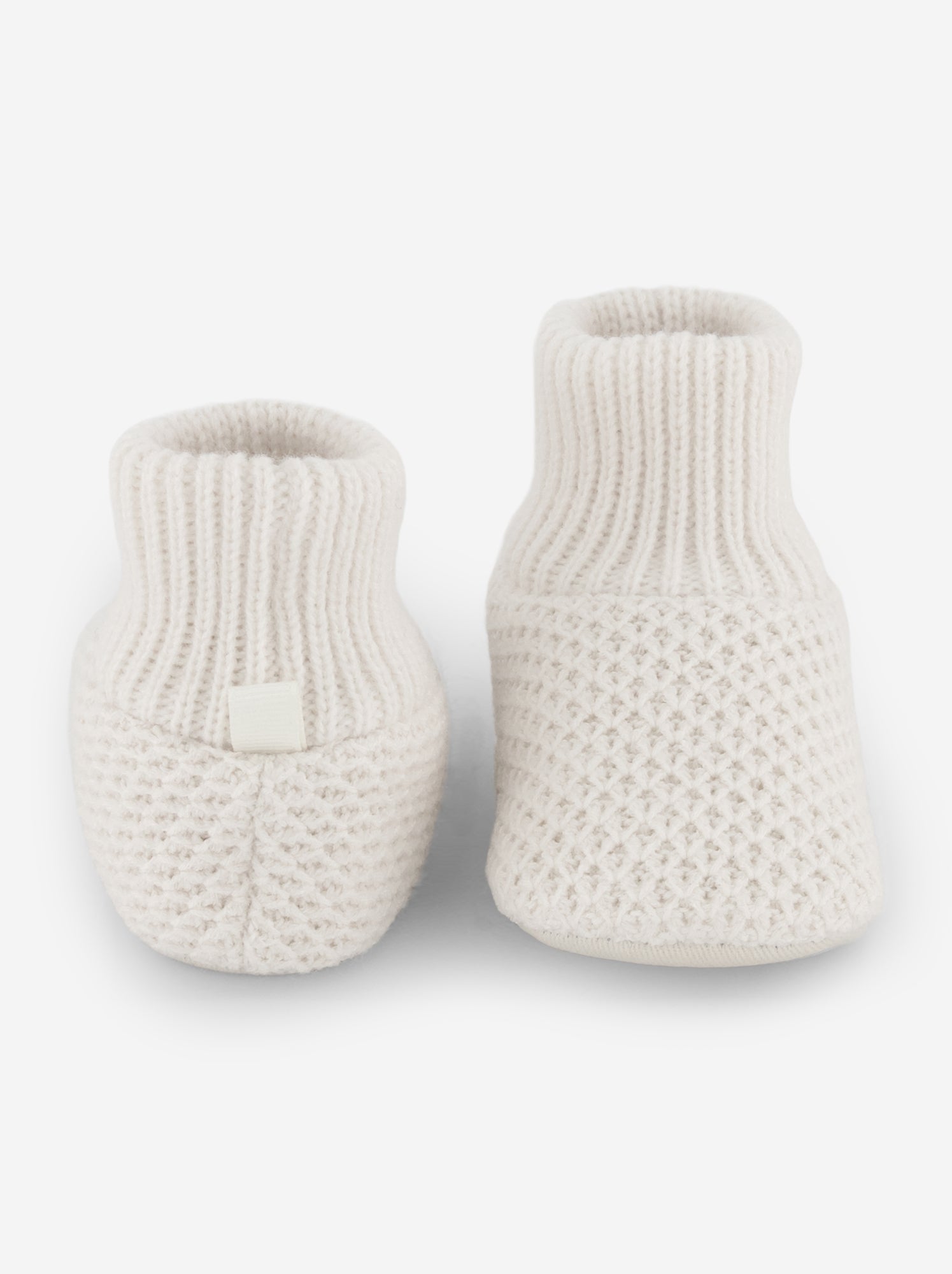 Chaussons montants en maille - Beige
