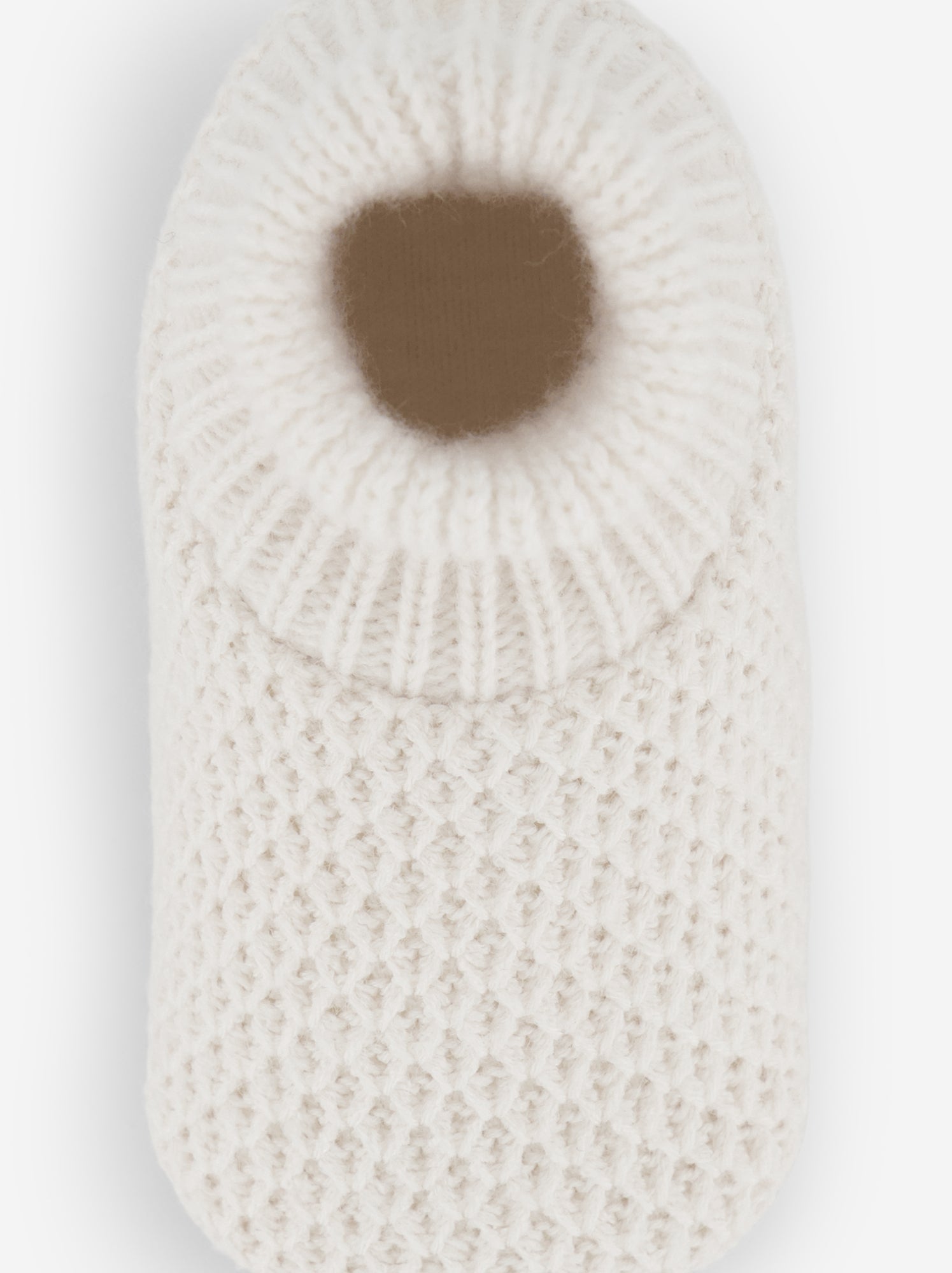 Chaussons montants en maille - Beige