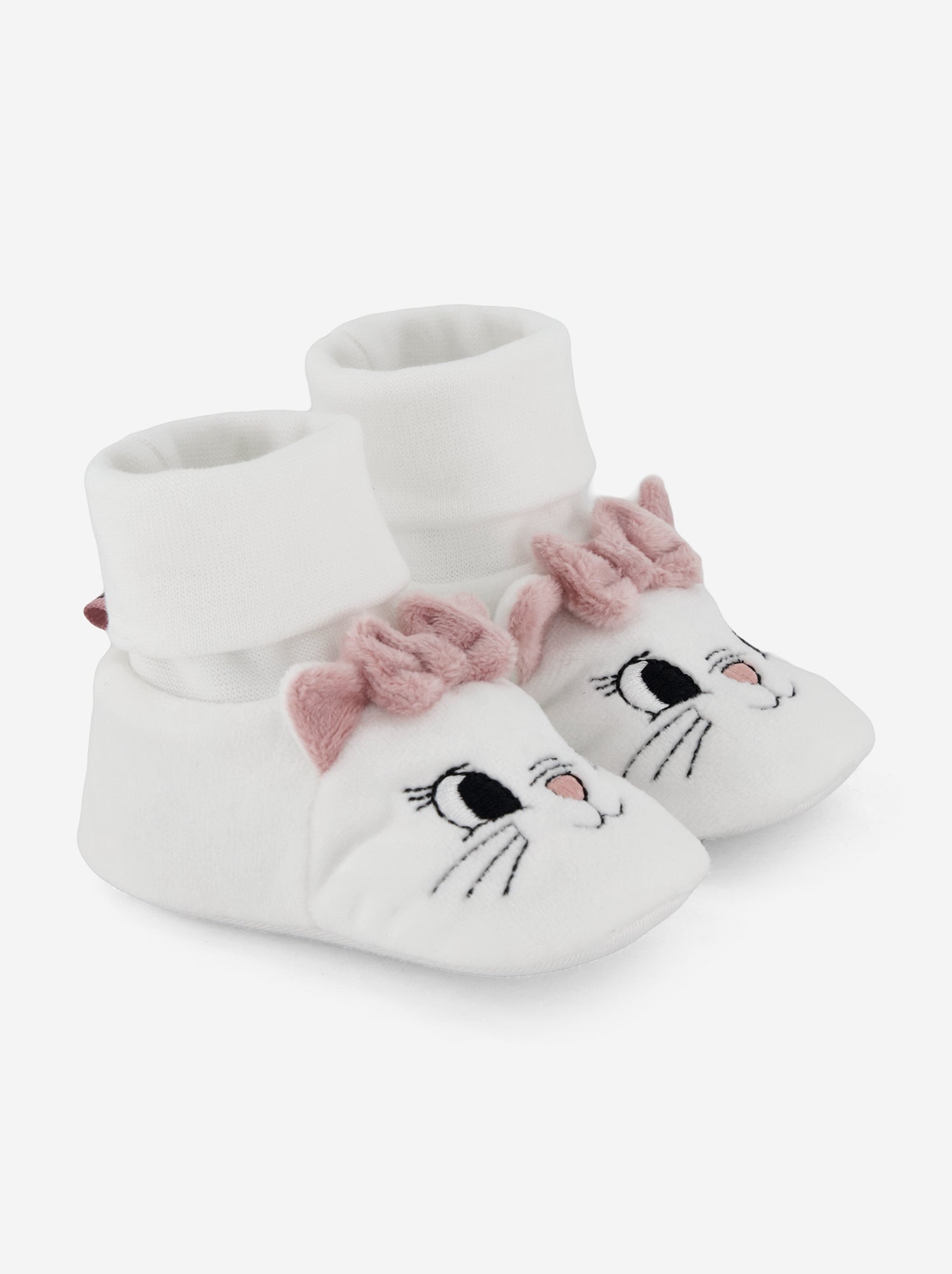 Chaussons montants 'Marie' - Blanc