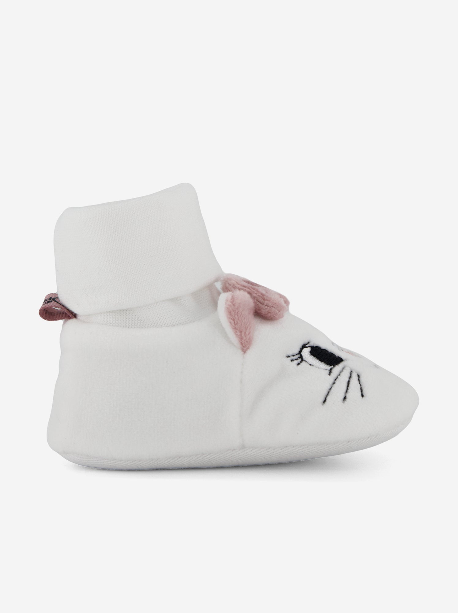 Chaussons montants 'Marie' - Blanc